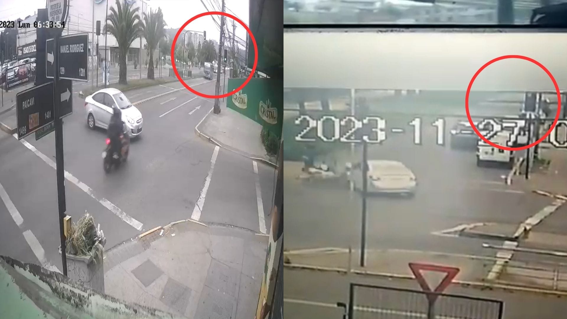 Padre de motoquero desmiente con videos que su hijo pasó con luz roja en grave accidente en Concepción