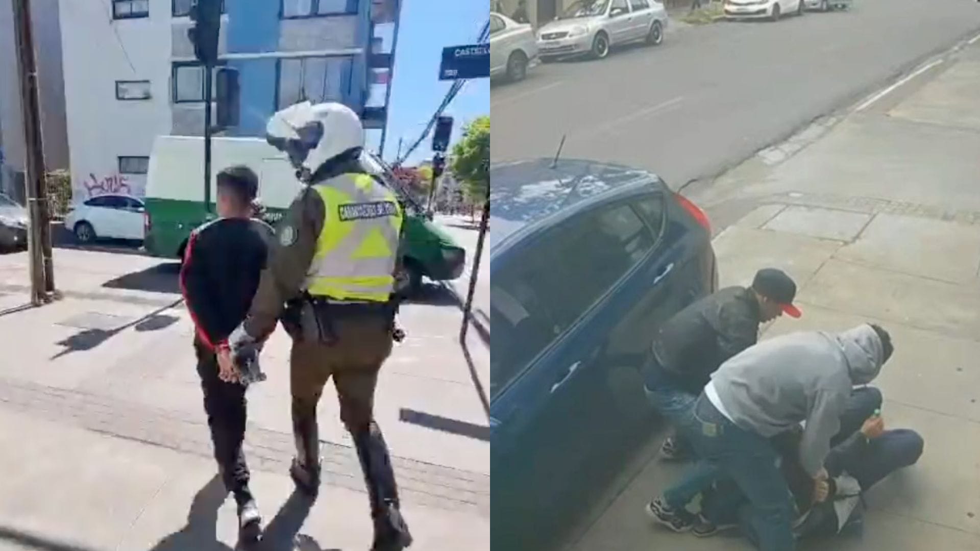 Atrapan a presuntos autores de violento “cogoteo” a estudiantes en el centro de Concepción