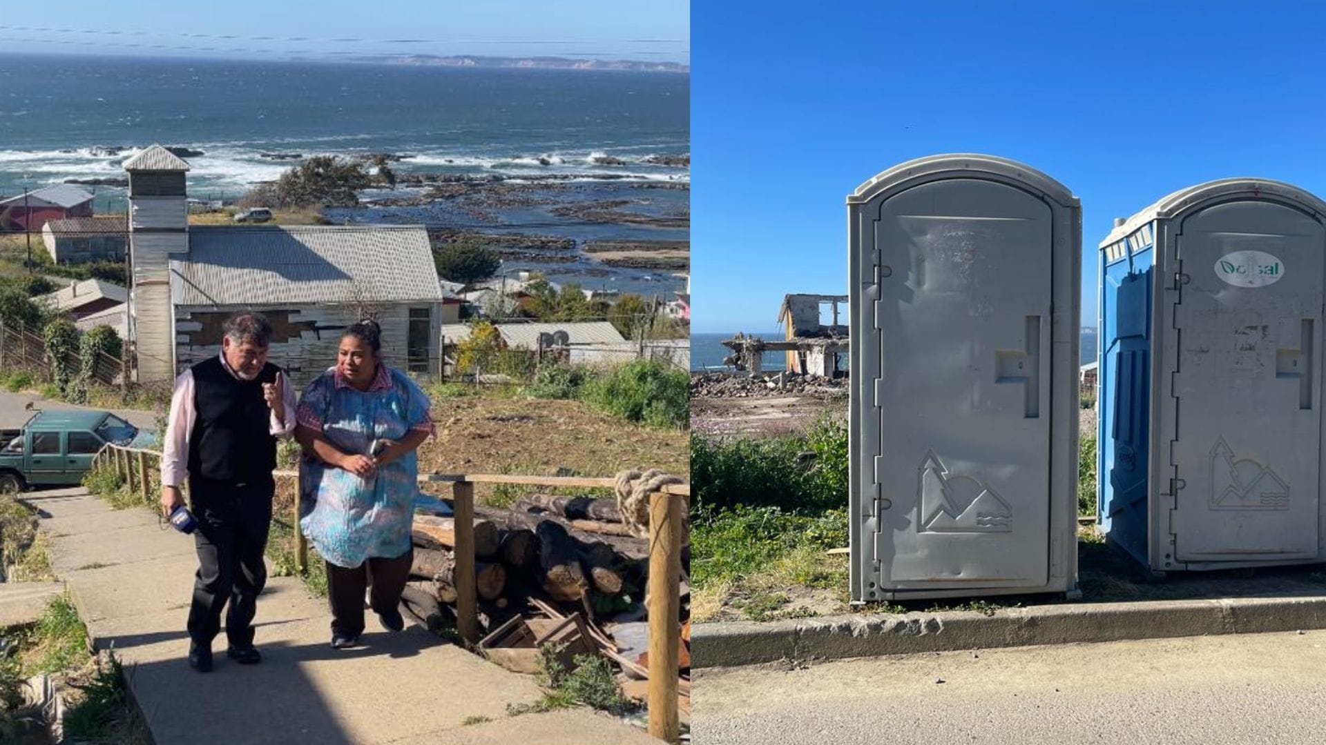 La cruda realidad de los damnificados de Punta Lavapié: 4 baños para 80 personas y en la calle