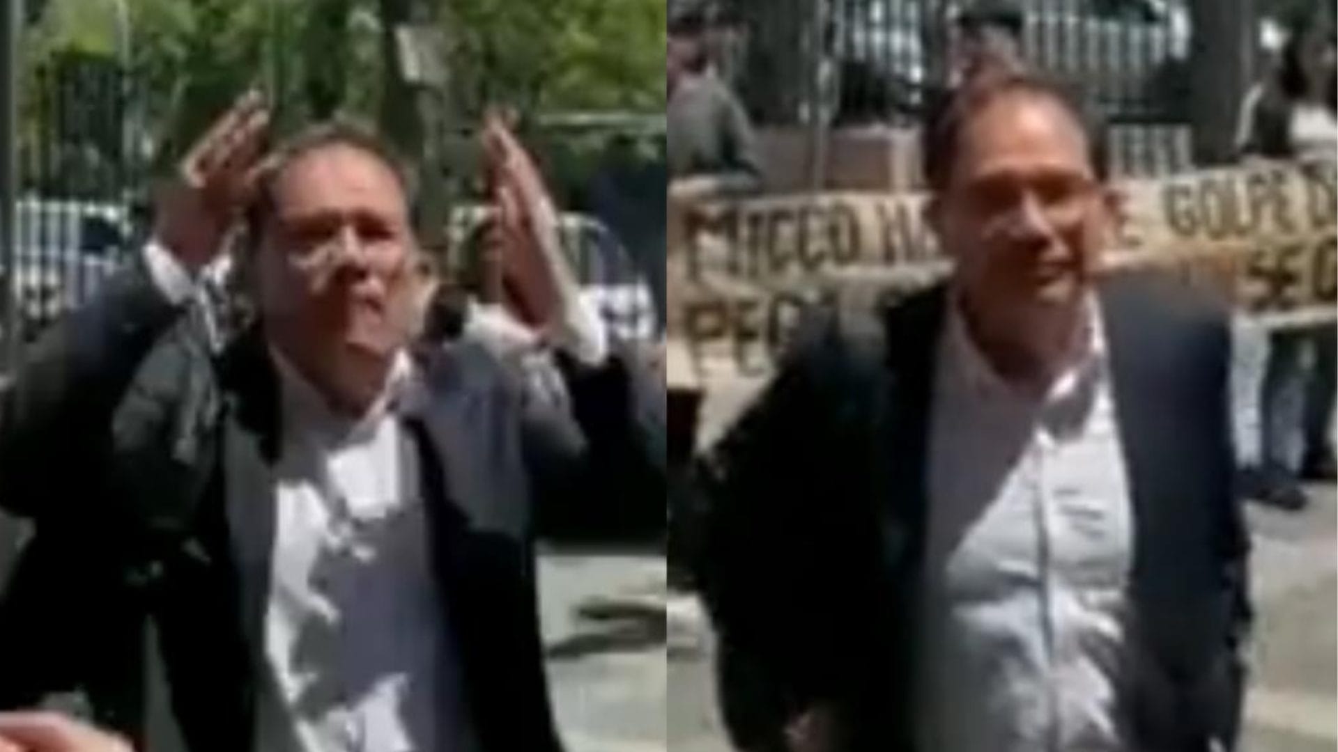 Acusan a Sergio Micco de “cómplice” de violaciones a los Derechos Humanos: Estudiantes lo enfrentaron