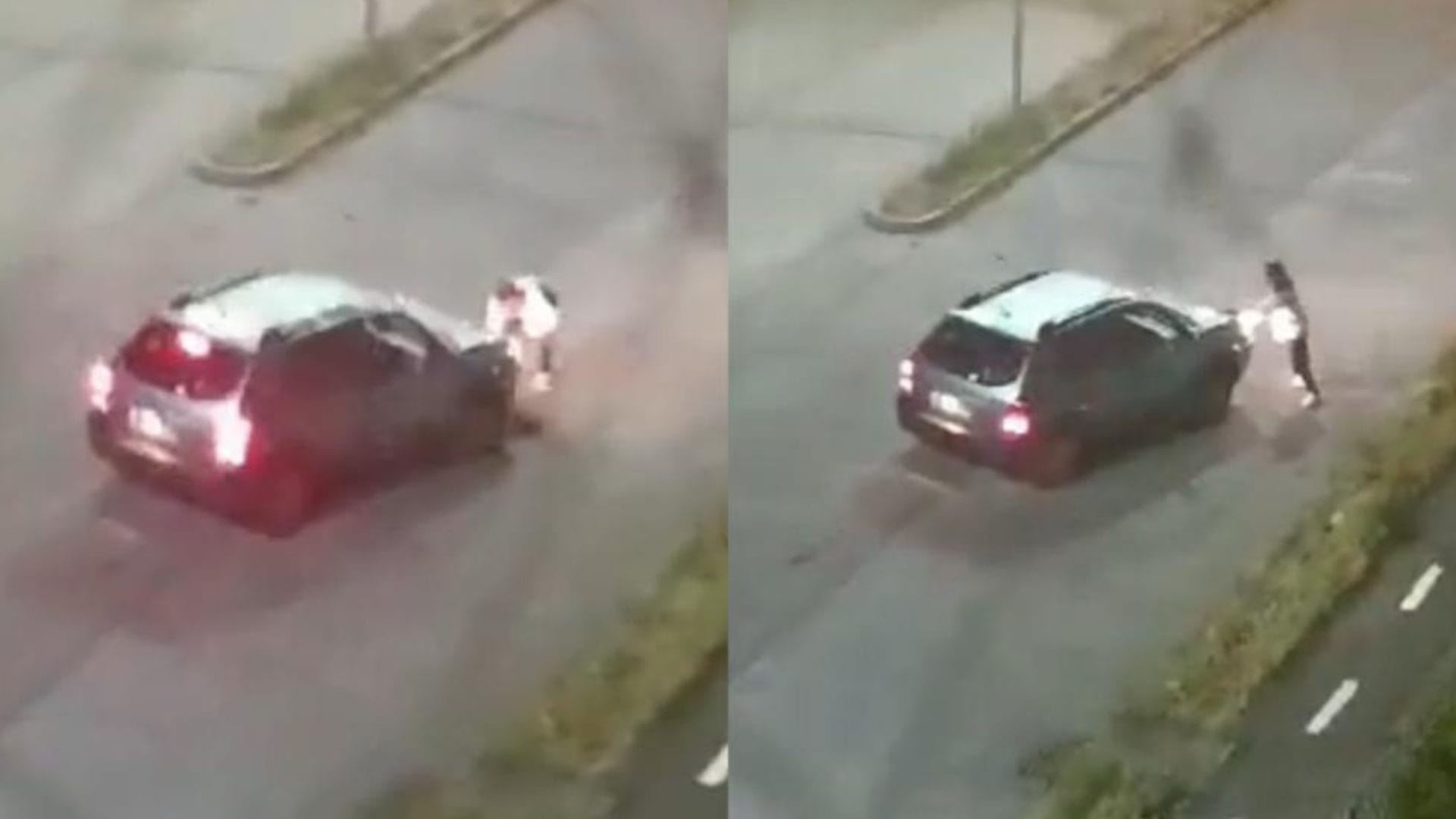 Hombre sufrió violenta encerrona en Concepción: Sujetos intentaron atropellarlo