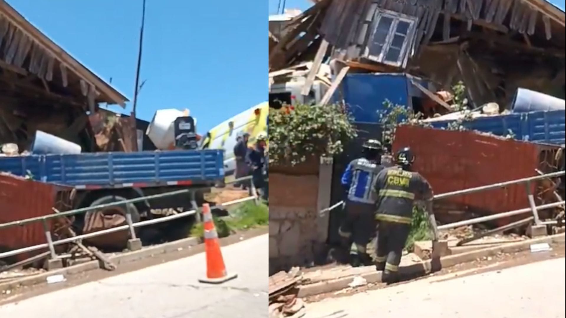 Camión chocó contra vivienda dejando cinco lesionados en Valparaiso: Tres son menores