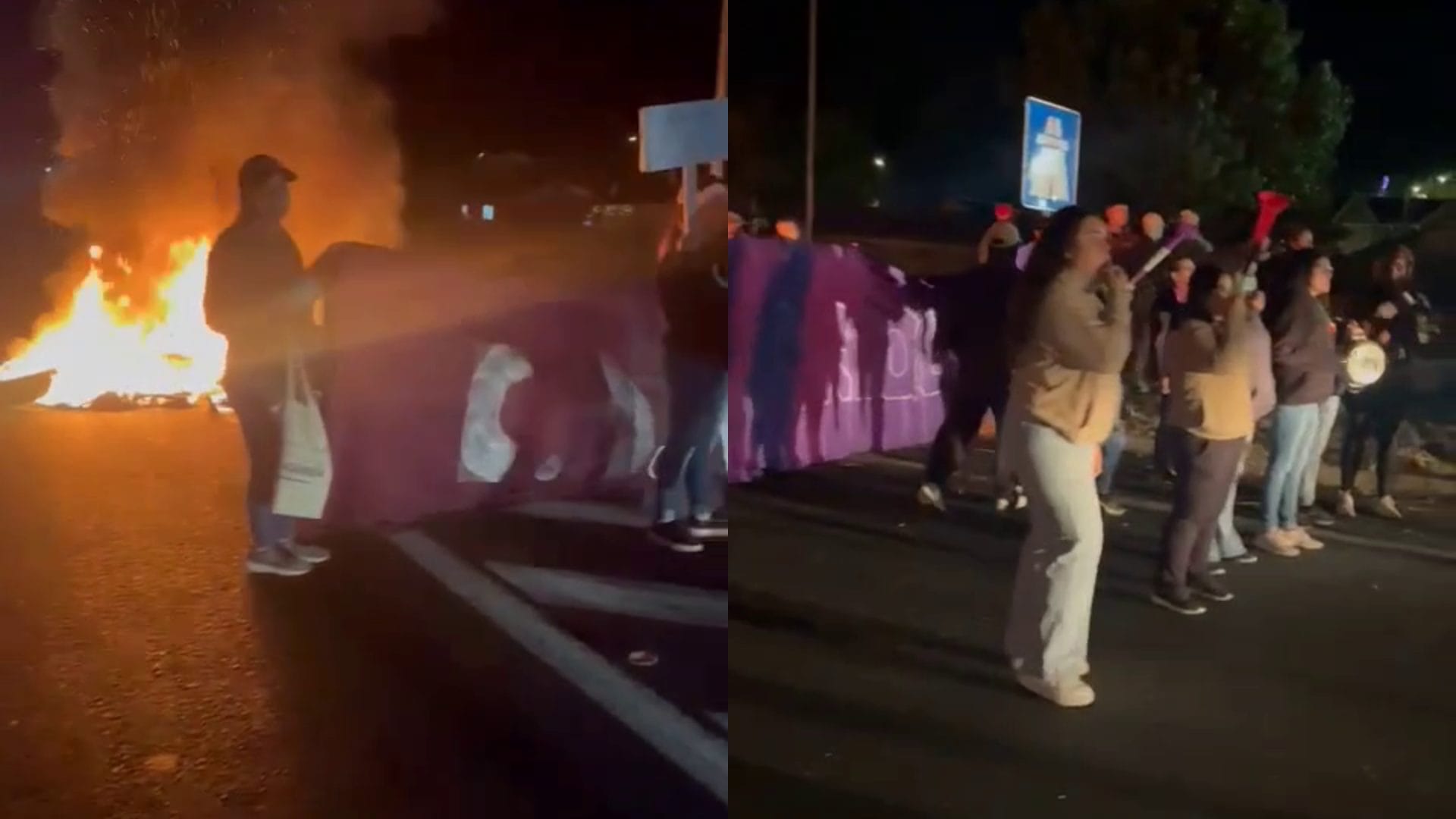 Vecinos del sector Juan Riquelme de Concepción continúan protestas por “tomas” e inseguridad