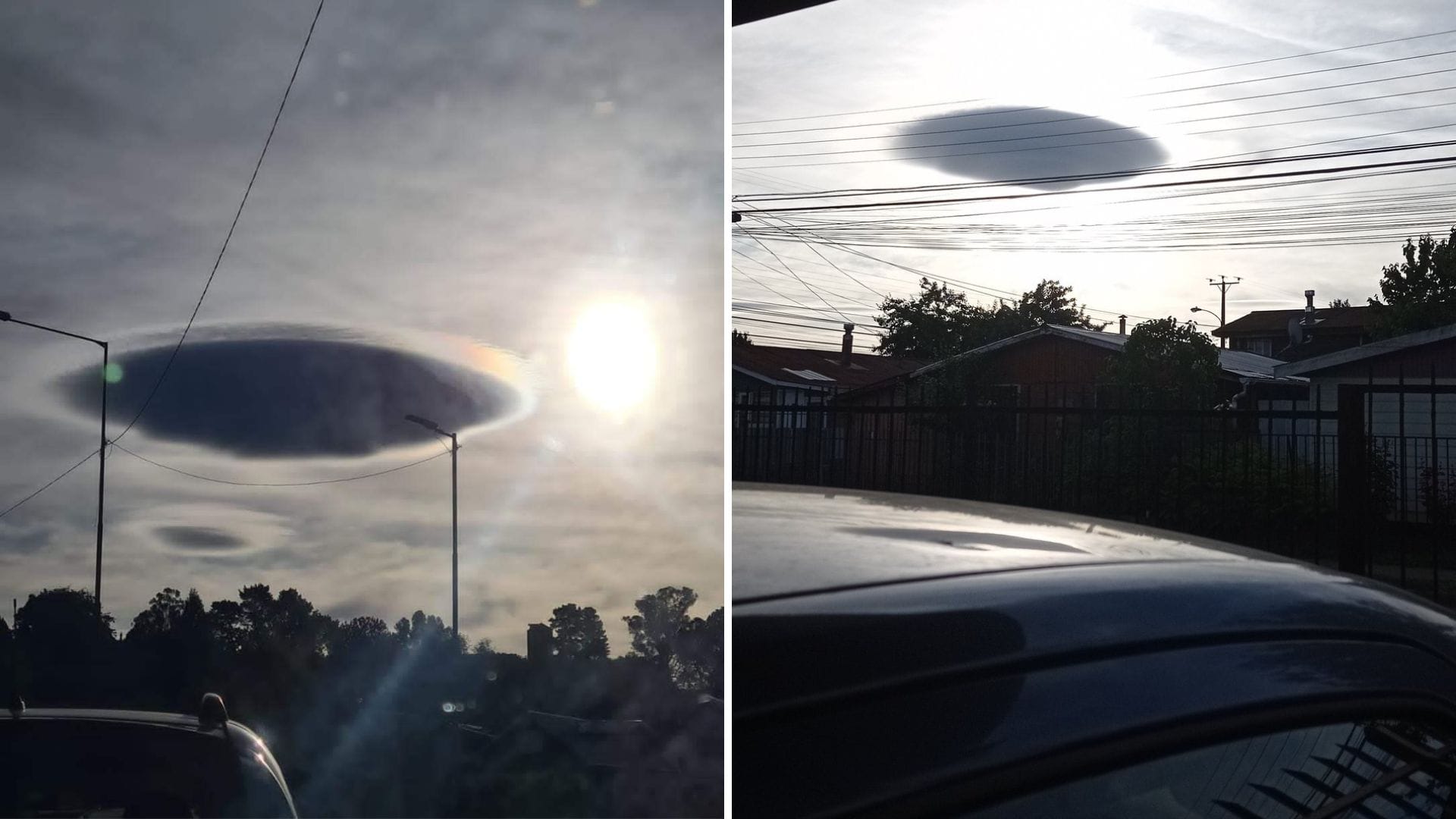 ¿Nubes que parecen OVNI? El particular fenómeno meteorológico que apareció en Osorno