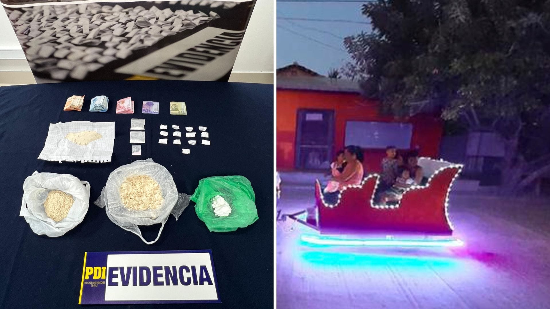 Chillán: Detienen a mujer que encendía luces del trineo para avisar que estaba vendiendo droga