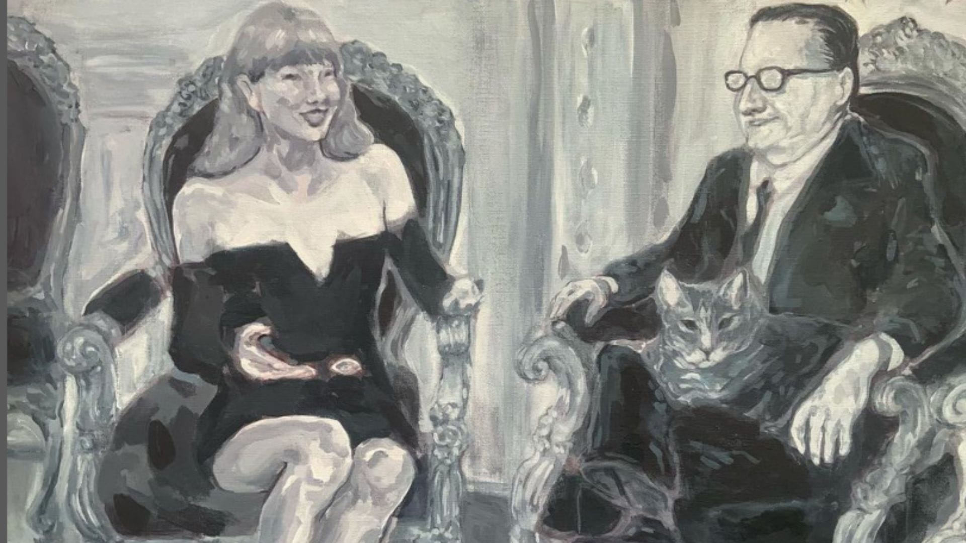 La “visita de Taylor Swift a Salvador Allende en 1971” el curioso cuadro que una penquista halló en la calle