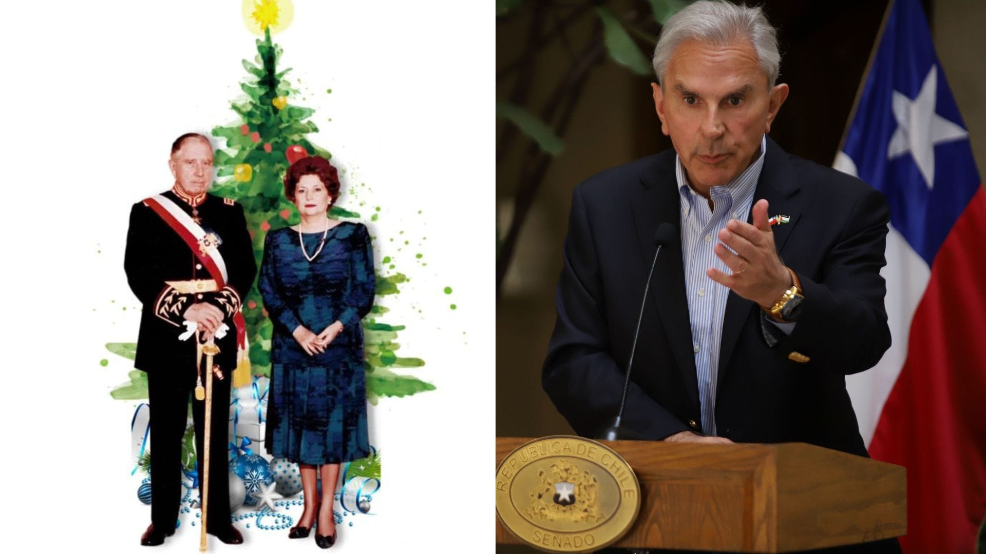 “Jamás voy a renunciar a mis principios”: Iván Moreira celebró Navidad con postal de Pinochet y Lucía Hiriart