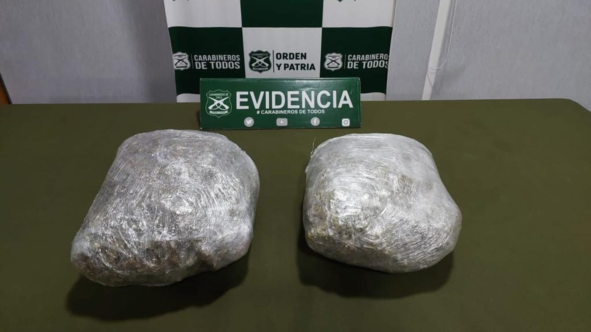 Fiscalización carretera finaliza con dos detenidos por tráfico de drogas en Cabrero