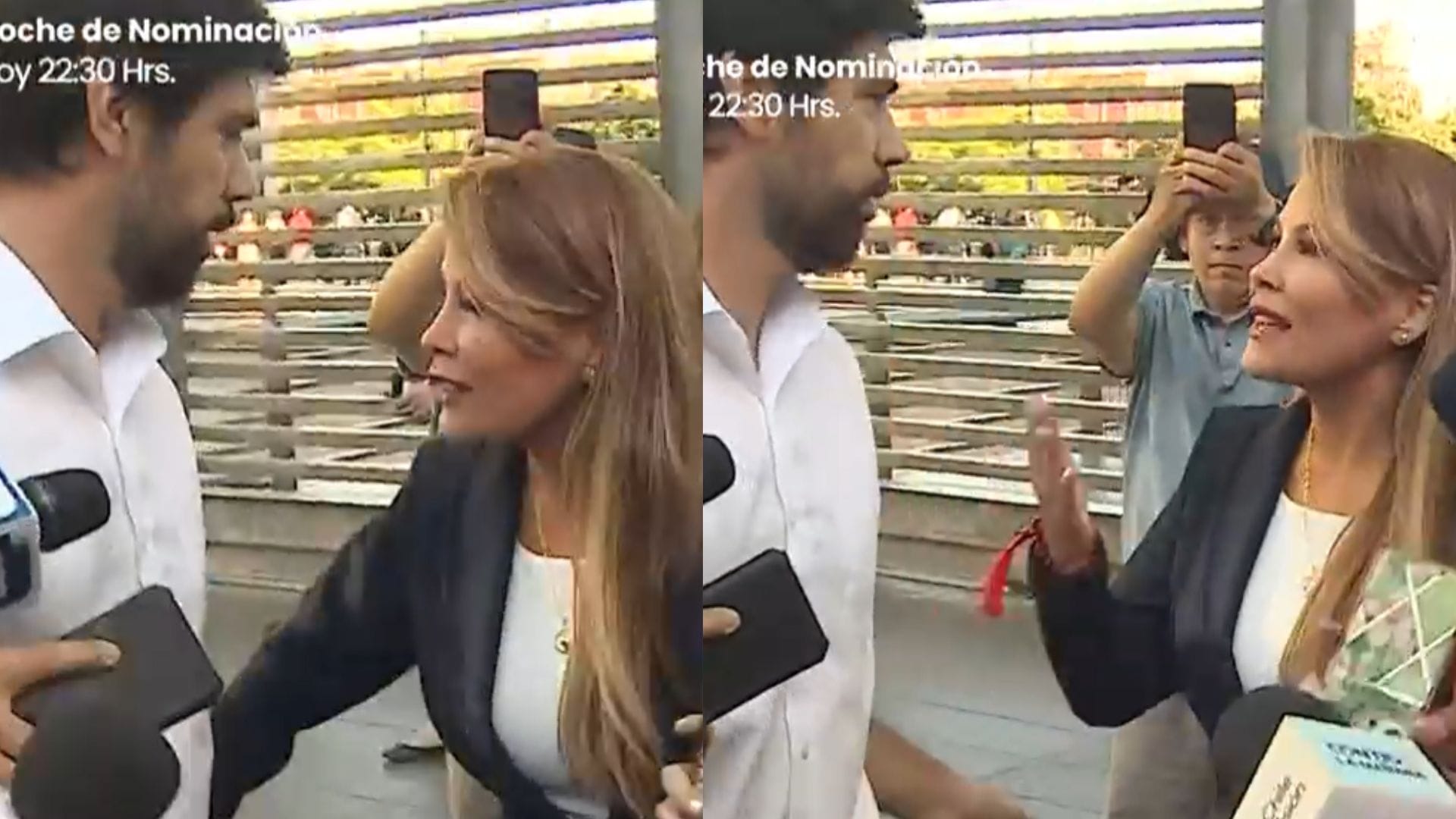 Cathy Barriga discutió con Joaquín Lavín Jr. en su llegada al Centro de Justicia: “Quiero caminar tranquila”