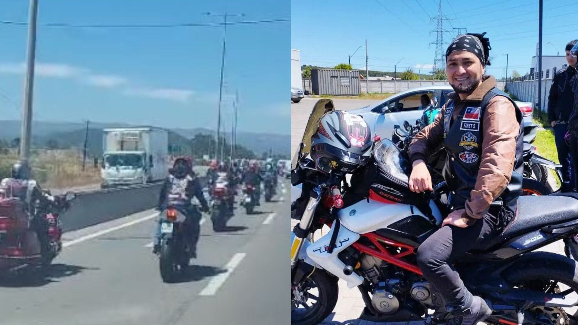 Pesar entre motoqueros del Gran Concepción tras fatal accidente en Ruta 160