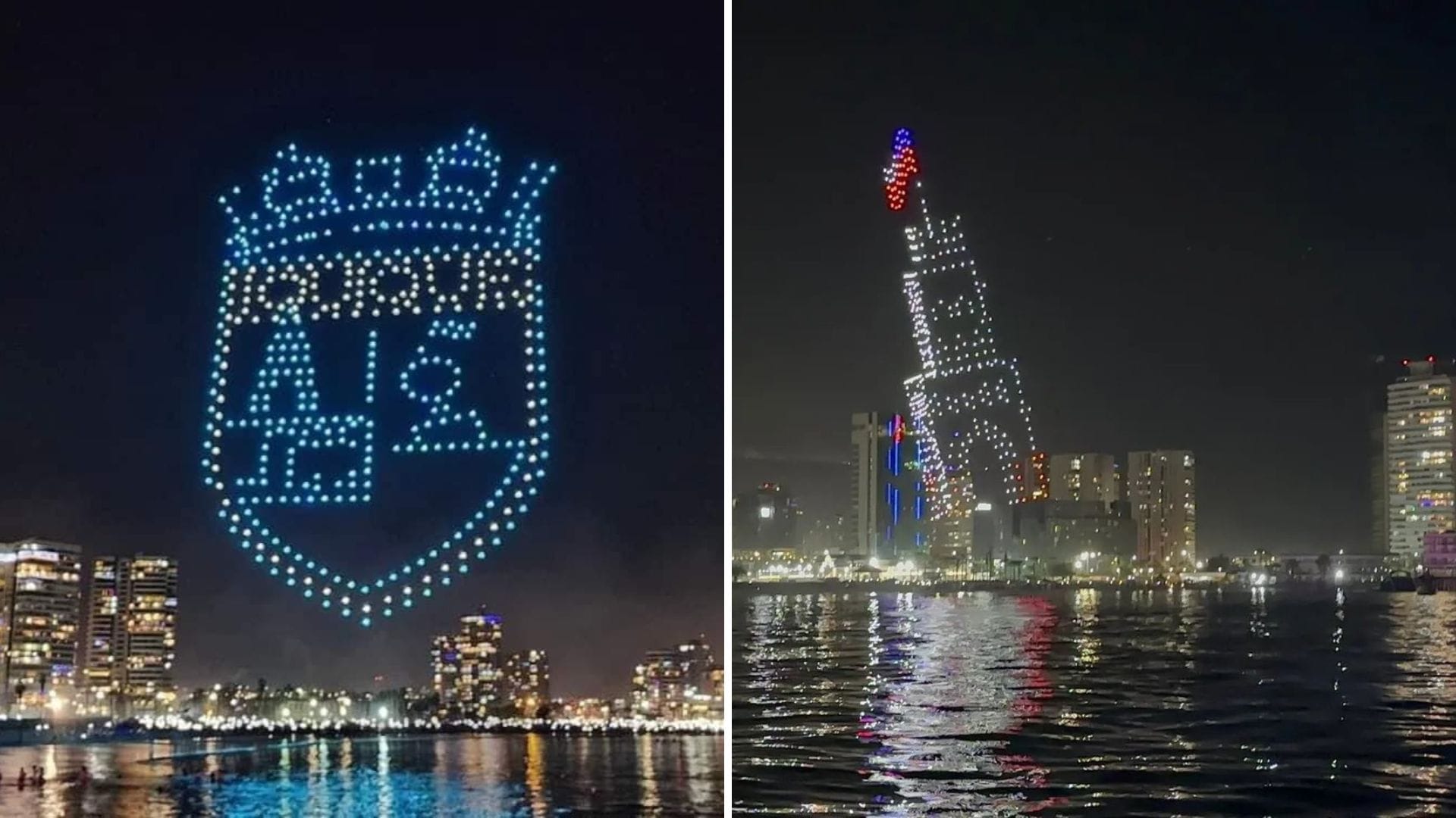 Revive el espectacular show de 500 drones con que Iquique iluminó el cielo y recibió el año nuevo