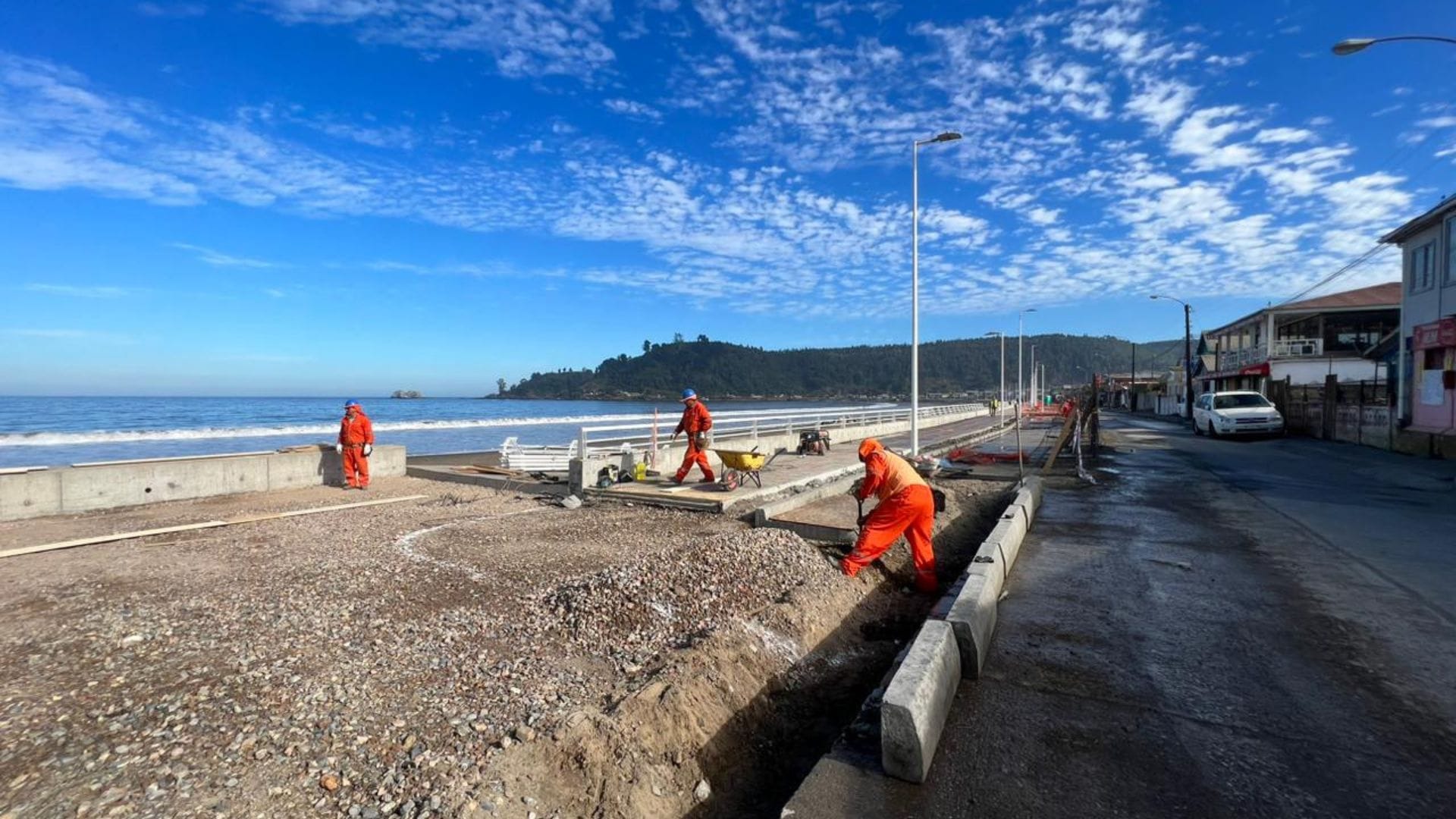 Construcción de borde costero en playa Colcura lleva un 89% de avance: Se estima su término en marzo