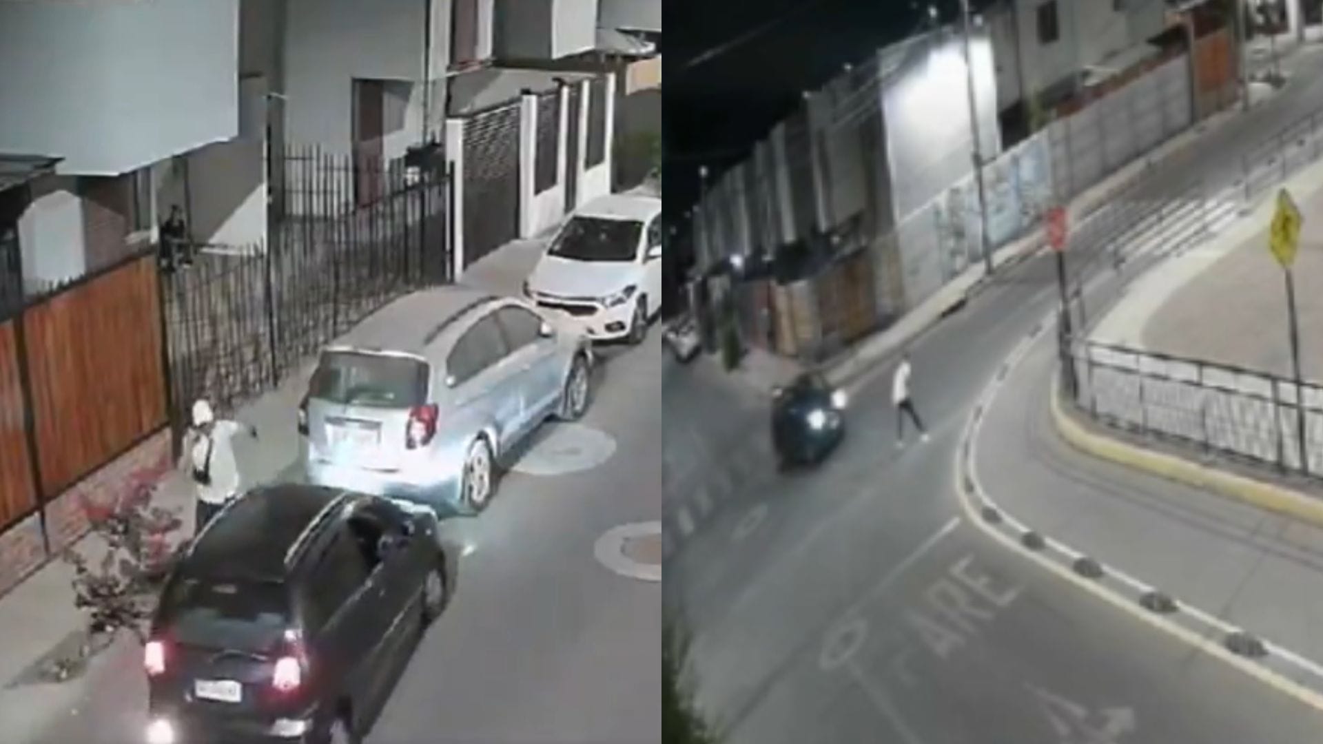 Pareja a bordo de un auto persiguió y atropelló intencionalmente a un hombre armado en San Bernardo