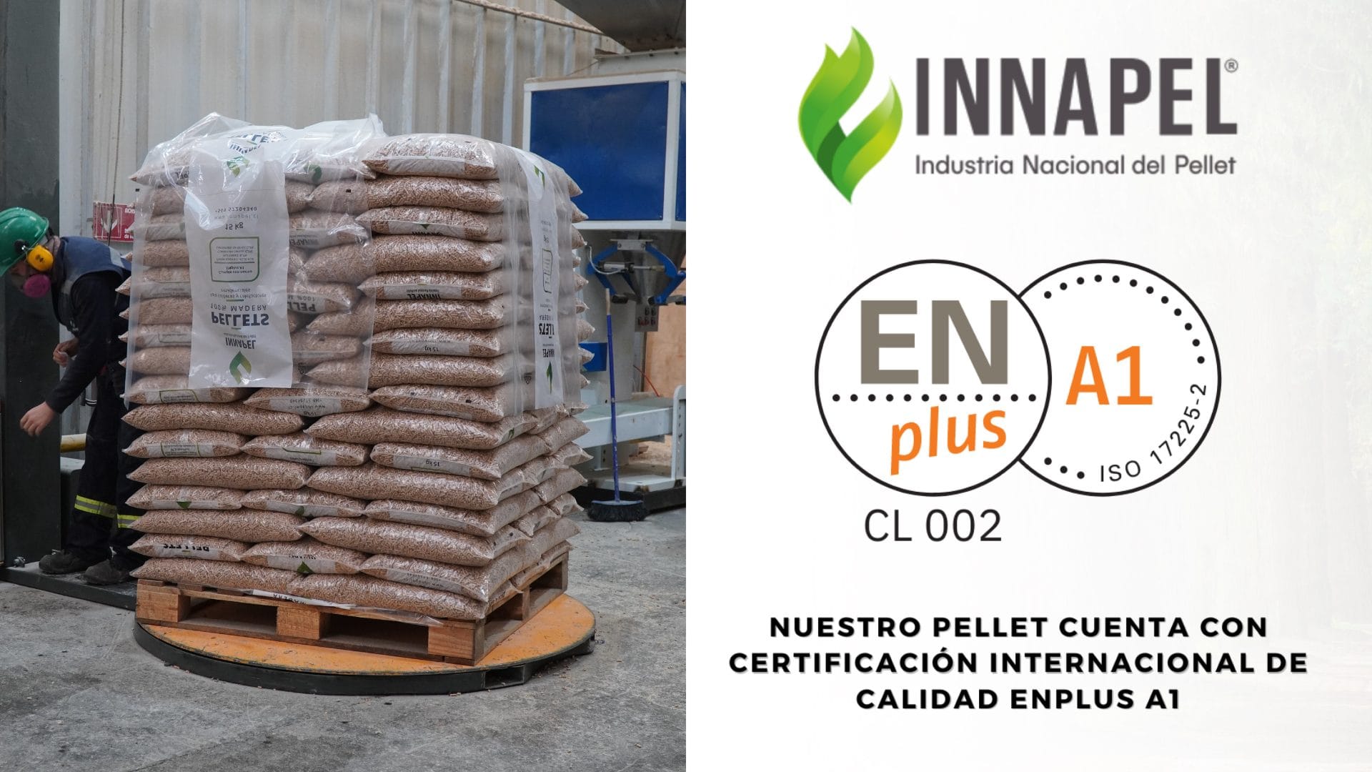 Innapel cuenta con certificación internacional EnPlus A1: Tiene el mejor precio del mercado en pellet en el Gran Concepción