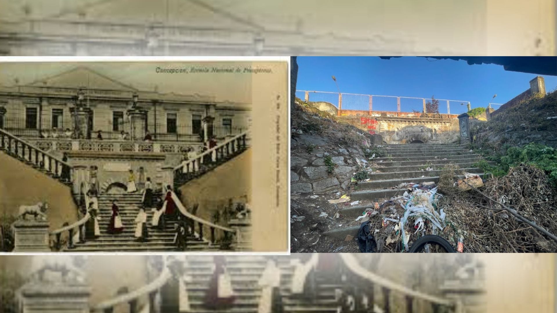 Las ruinas del Colegio de Preceptoras de Concepción como el símbolo del abandono de la educación pública