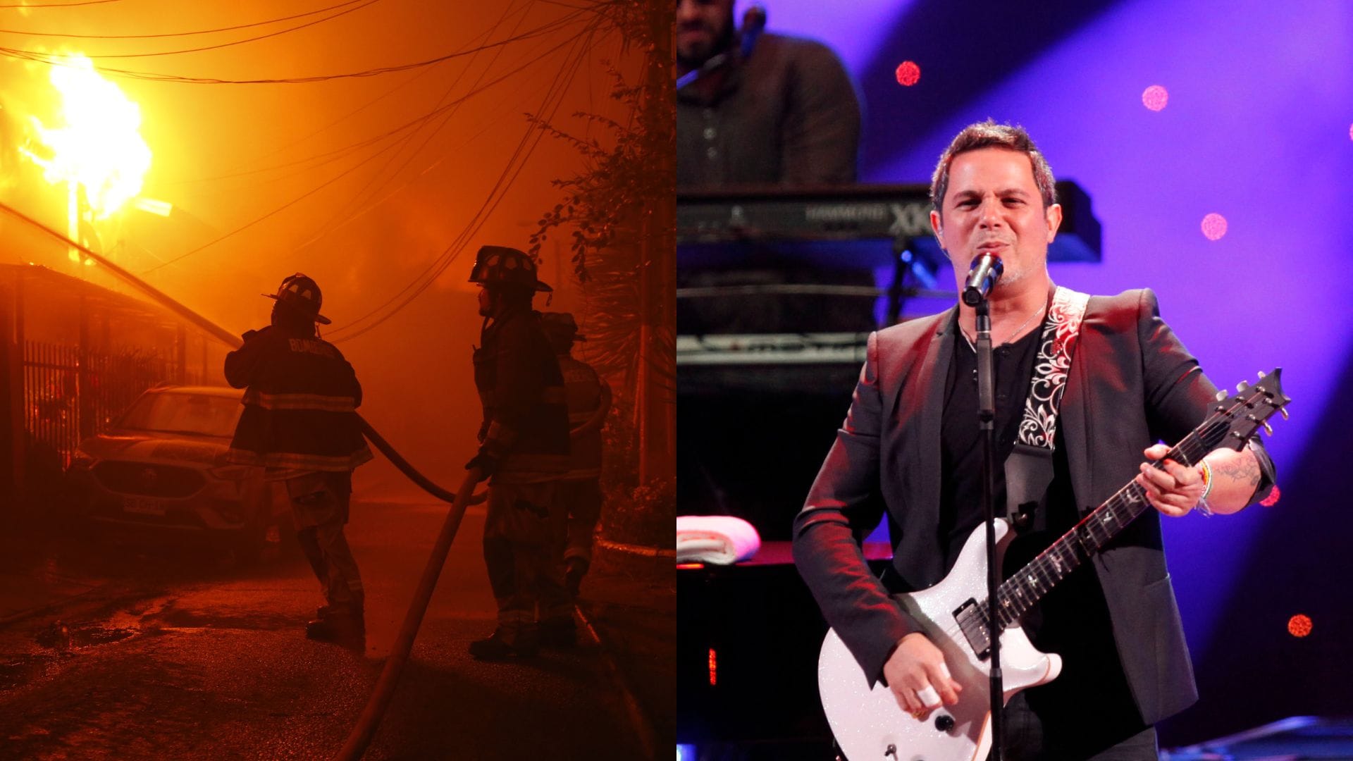 Alejandro Sanz promete apoyo económico a víctimas de incendios en Valparaíso