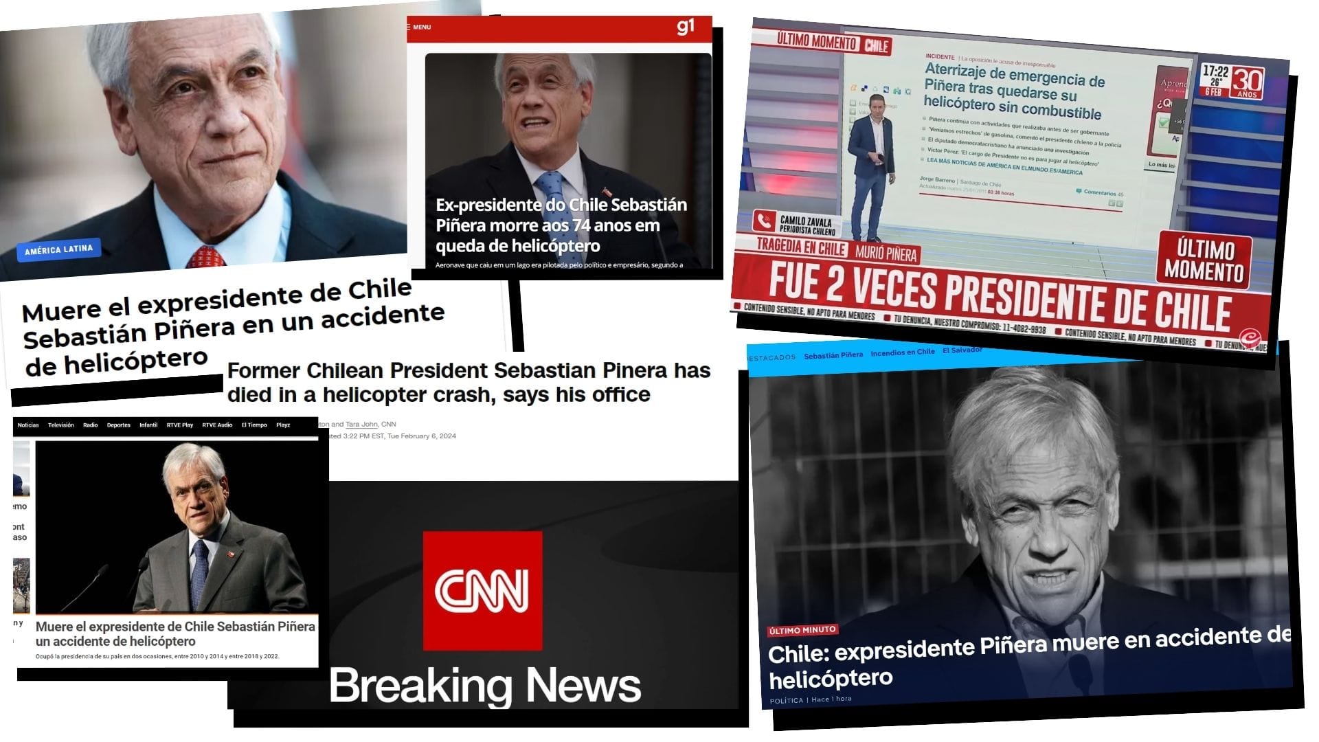 Conmoción internacional: Medios del mundo reaccionan a la muerte del expresidente Sebastián Piñera