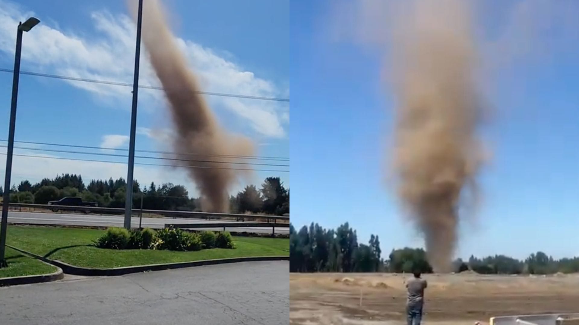 Registran un “mini tornado” en la Región del Biobío