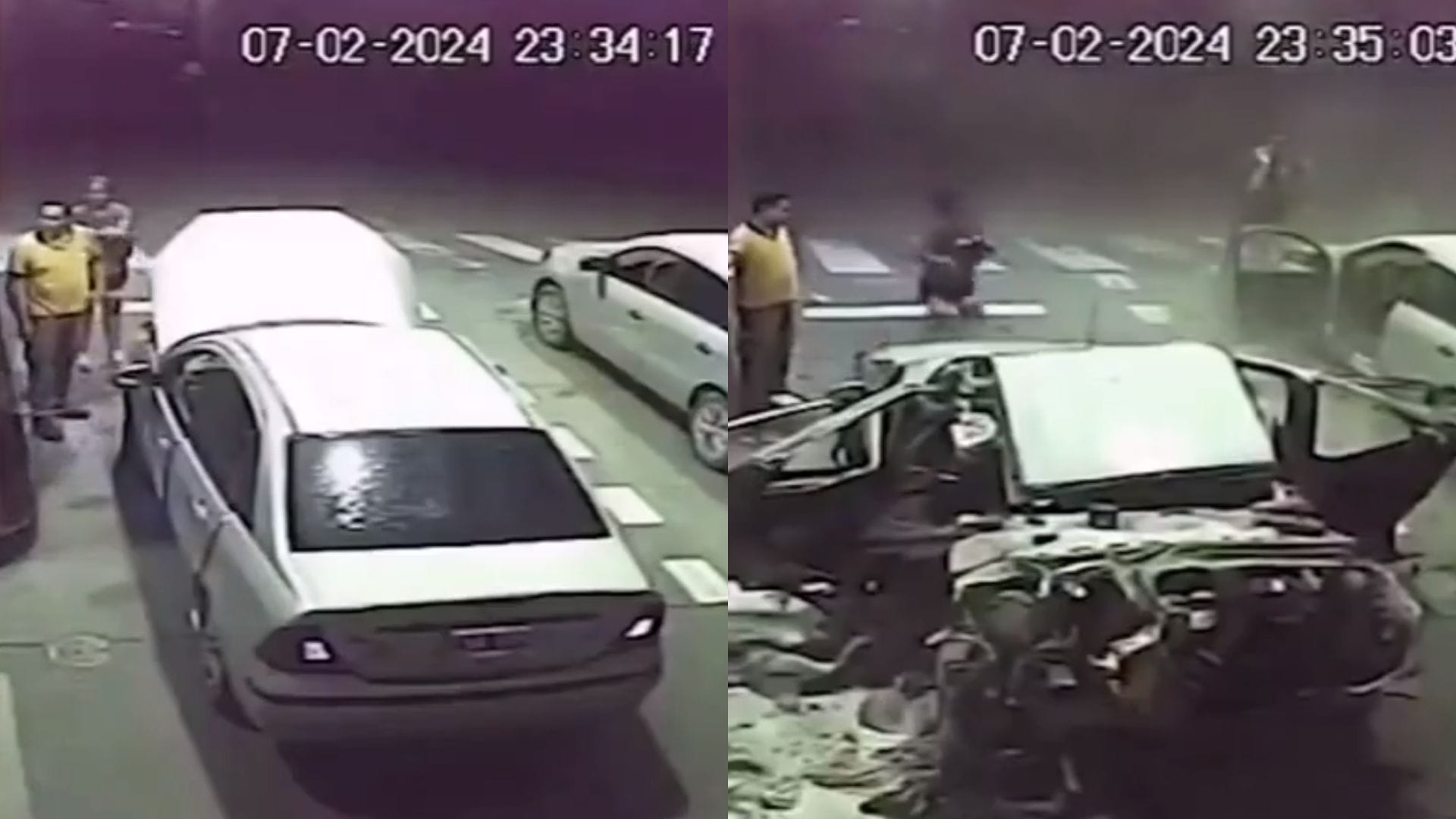 Explosión de vehículo en gasolinera deja paquetes de cocaína esparcidos
