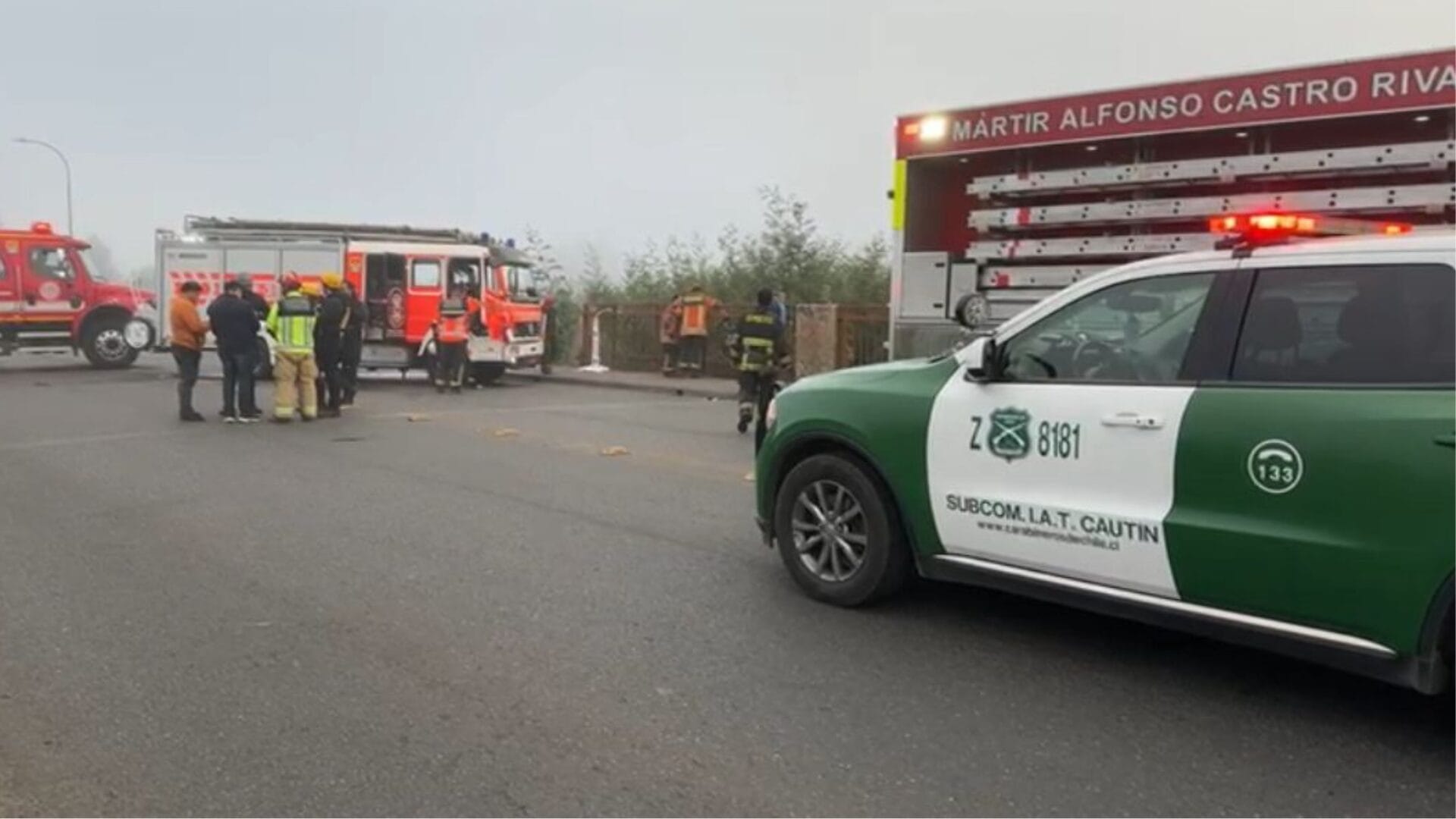 Dos fallecidos dejó accidente en el Puente Cautín: Vehículo cayó al río