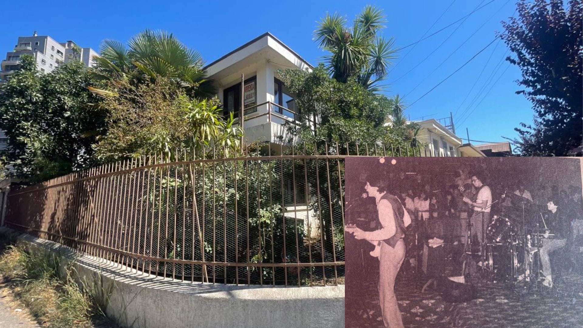 Esta es la casa de Concepción donde partieron ensayando Los Tres a fines de los 80: Pancho Molina y Ángel Parra la visitaron