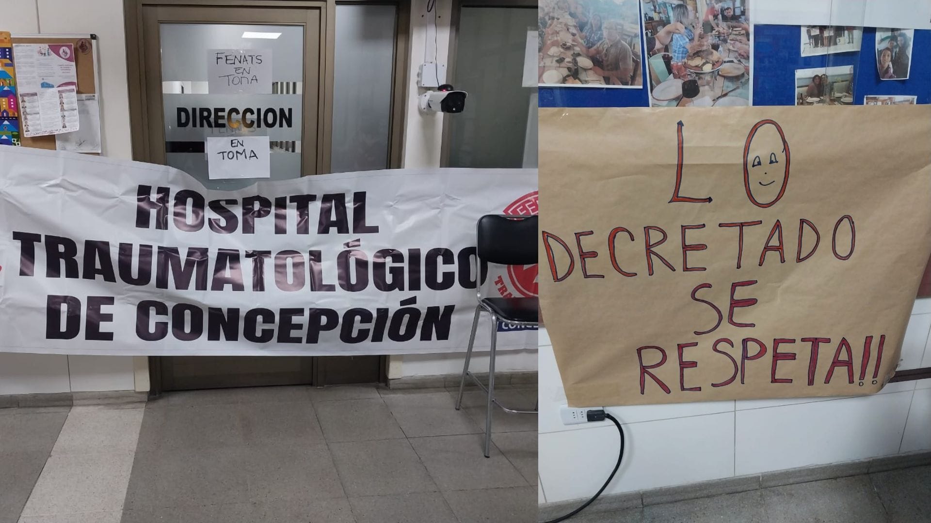 Trabajadores se toman Hospital Traumatológico de Concepción: Acusan incumplimiento de acuerdos