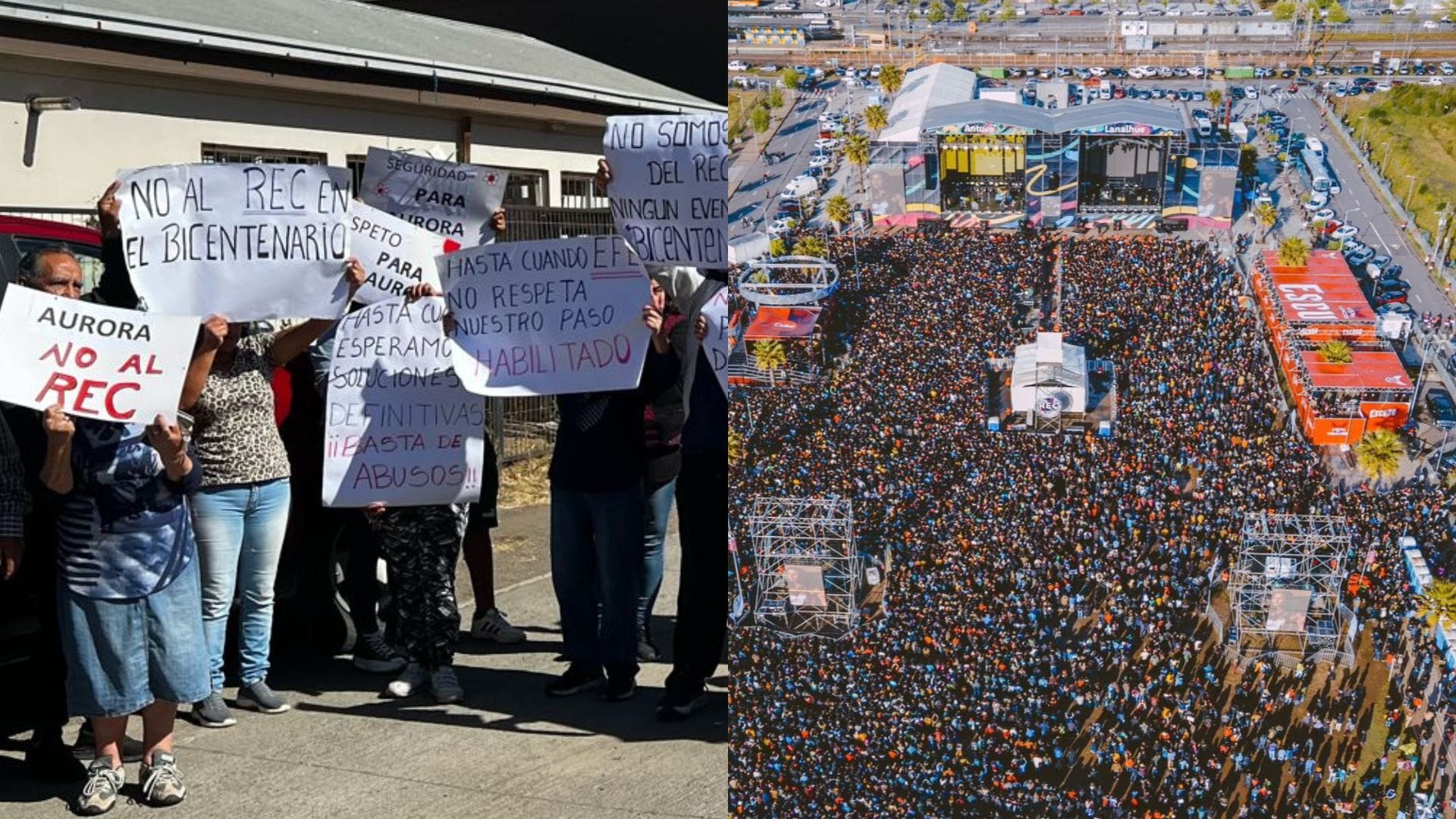 “Todos disfrutan el REC menos nosotros”: Vecinos de Aurora de Chile en Concepción exigen seguridad y cierre de calles por festival