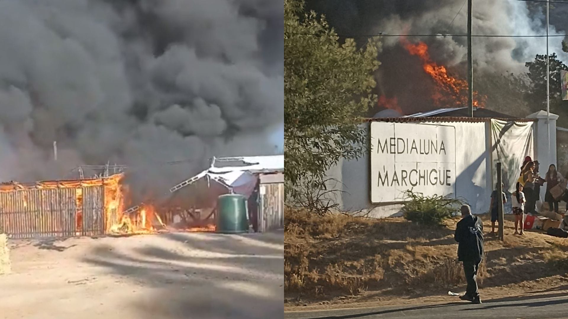 Incendio arrasa con puestos de la Fiesta de la Vendimia en Marchigüe