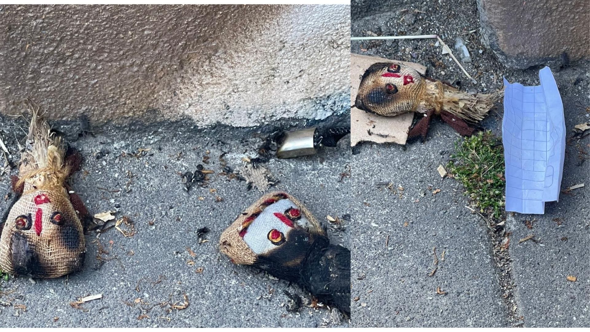 Aparición de muñecos quemados en escalera La Paz en Concepción ¿ritos de magia negra?