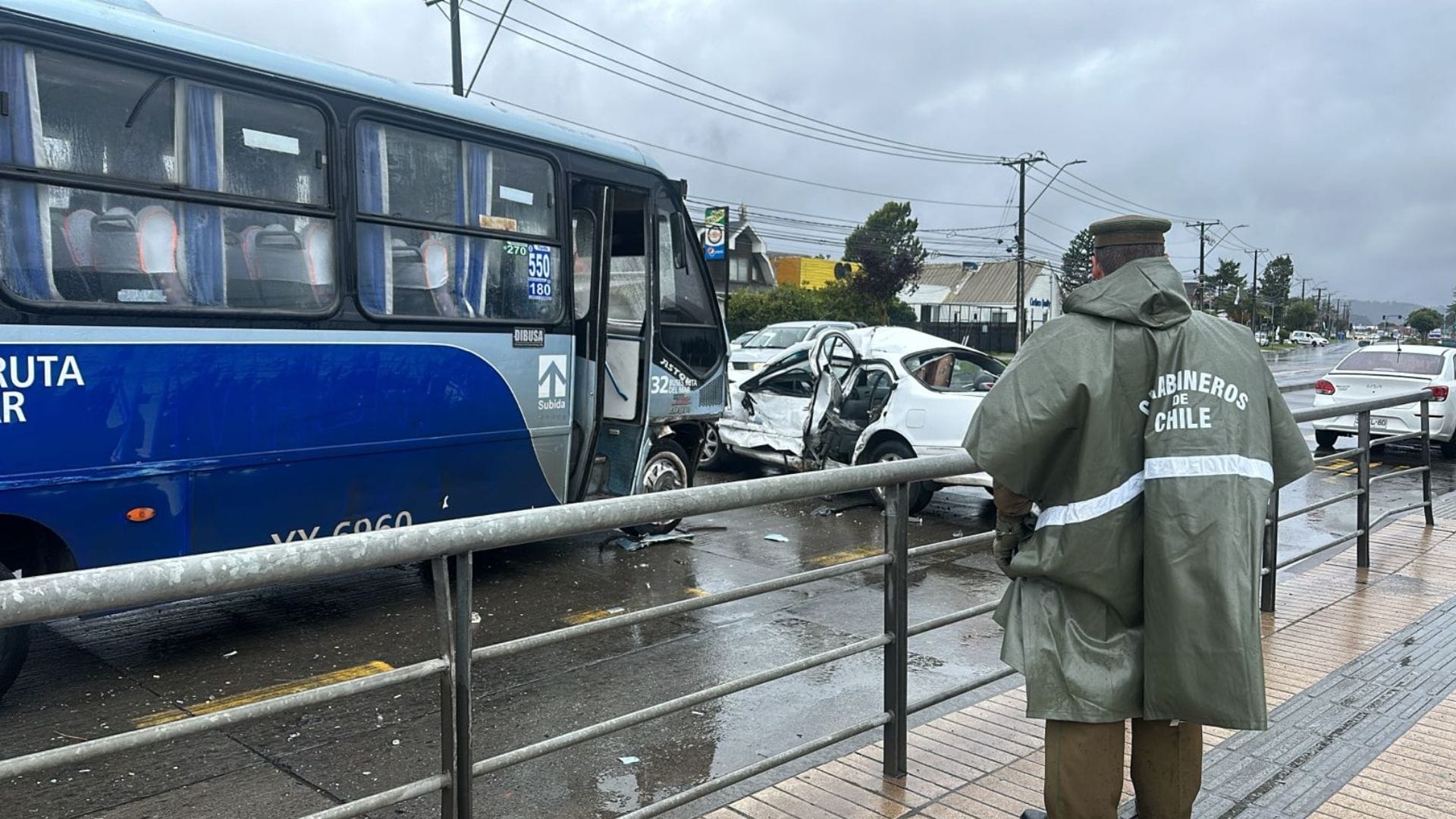 Trágico accidente en Talcahuano: colisión entre micro Ruta del Mar y automóvil deja un fallecido