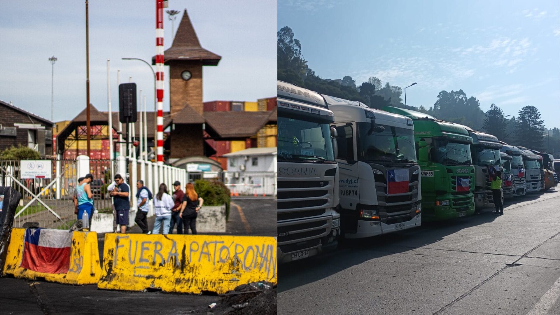 Con “marcha lenta” camioneros protestan por conflicto en Puerto de Coronel: Acusan que afecta a la Región del Biobío y Argentina