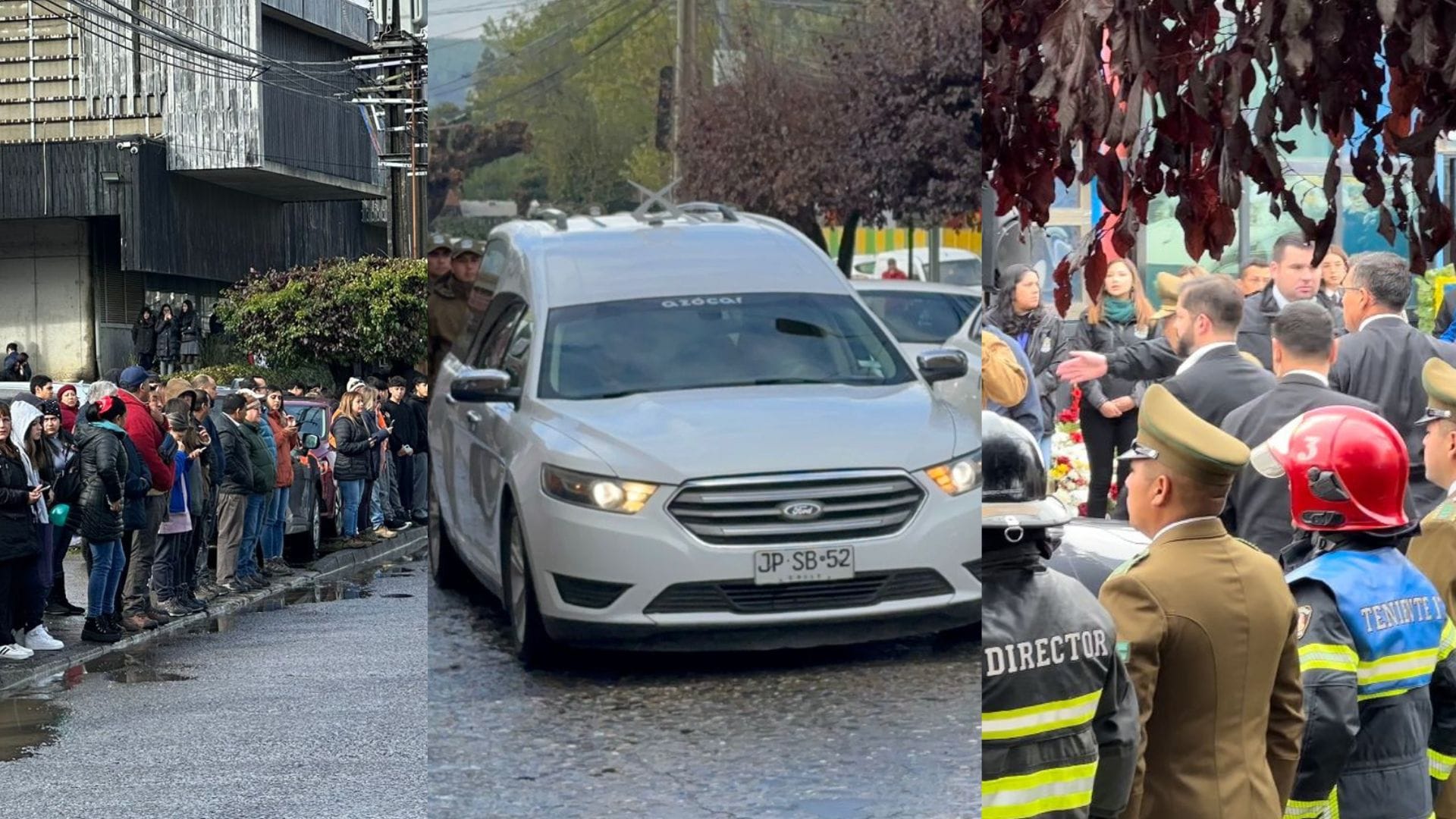 Cientos de personas se agolpan en Curanilahue por despedida a carabinero: Presidente Boric fue recibido con pifias