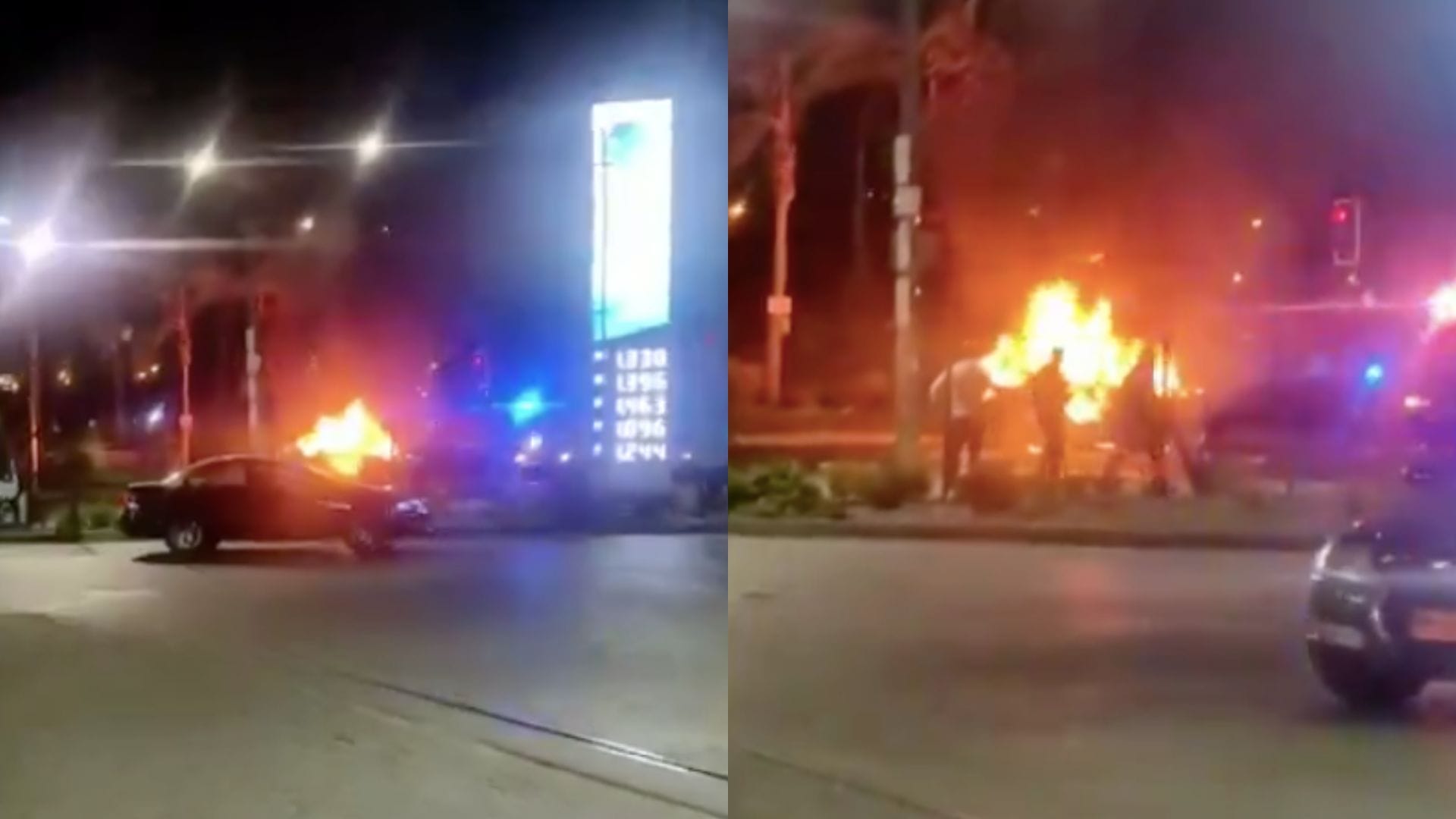 Hombre murió tras ser atacado a balazos al interior de un vehículo: Luego sujetos quemaron el mismo auto en Huechuraba
