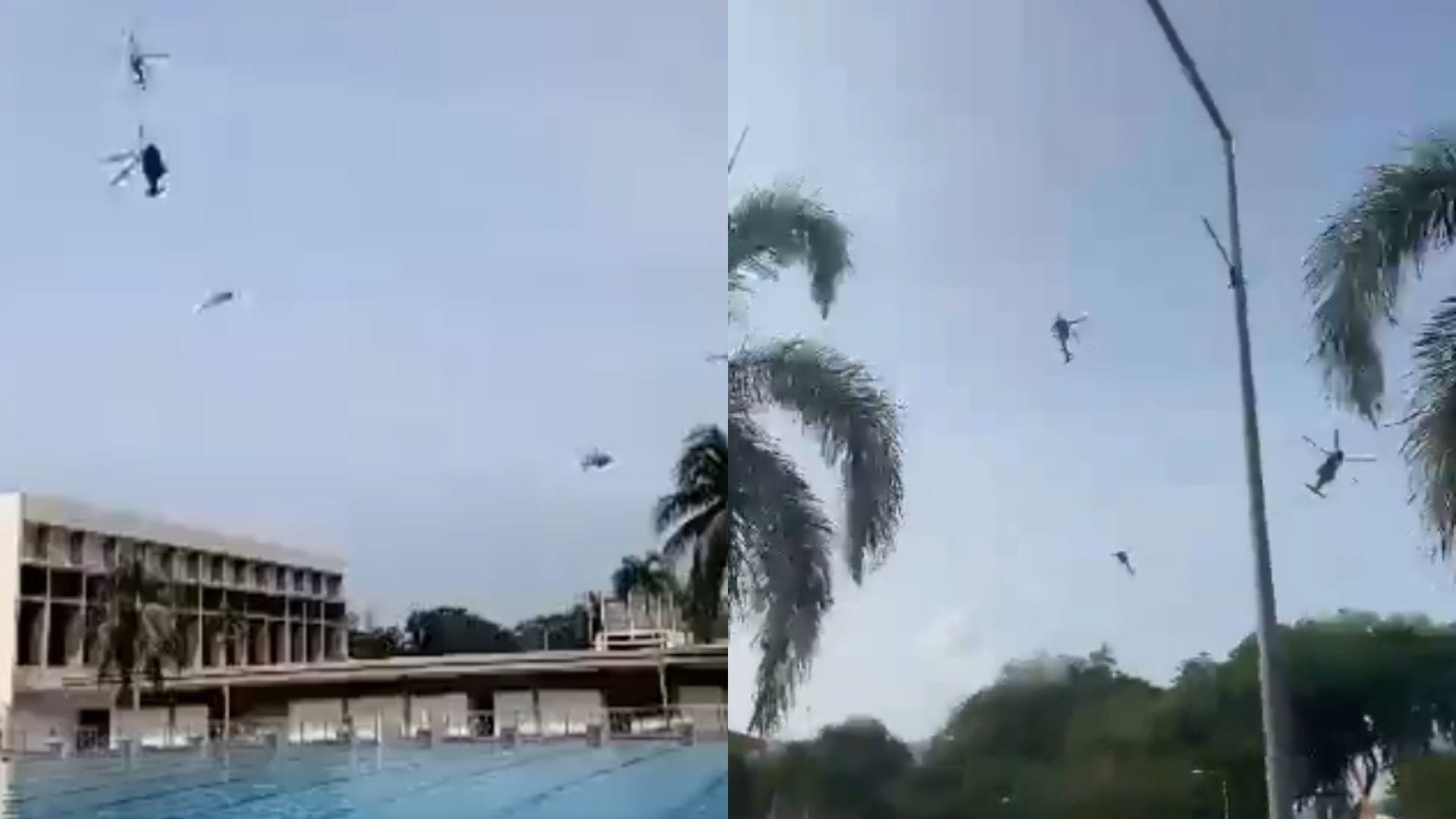 Registran impactante choque entre dos helicópteros que dejó 10 muertos en medio de ensayo militar en Malasia