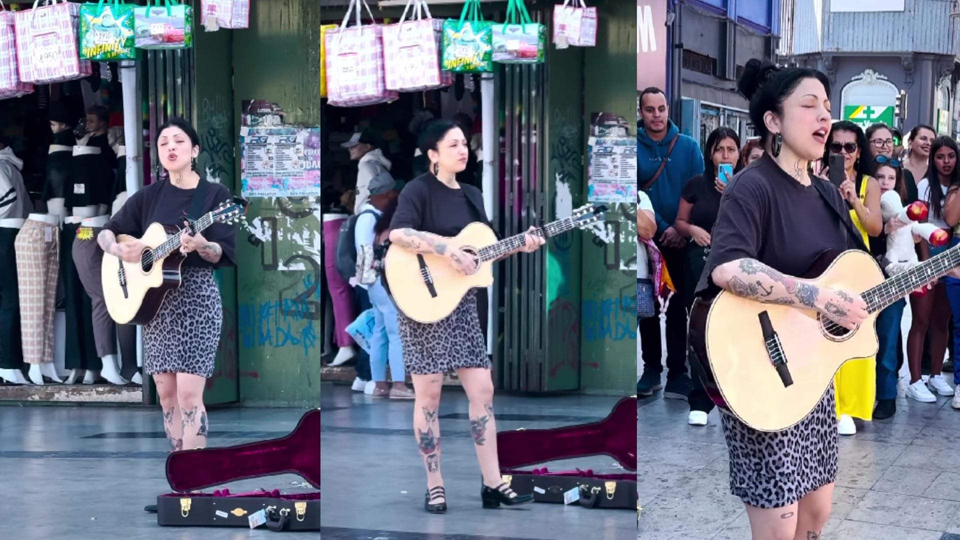 Mon Laferte sorprendió con show callejero en Antofagasta: Pensaron que era una imitadora