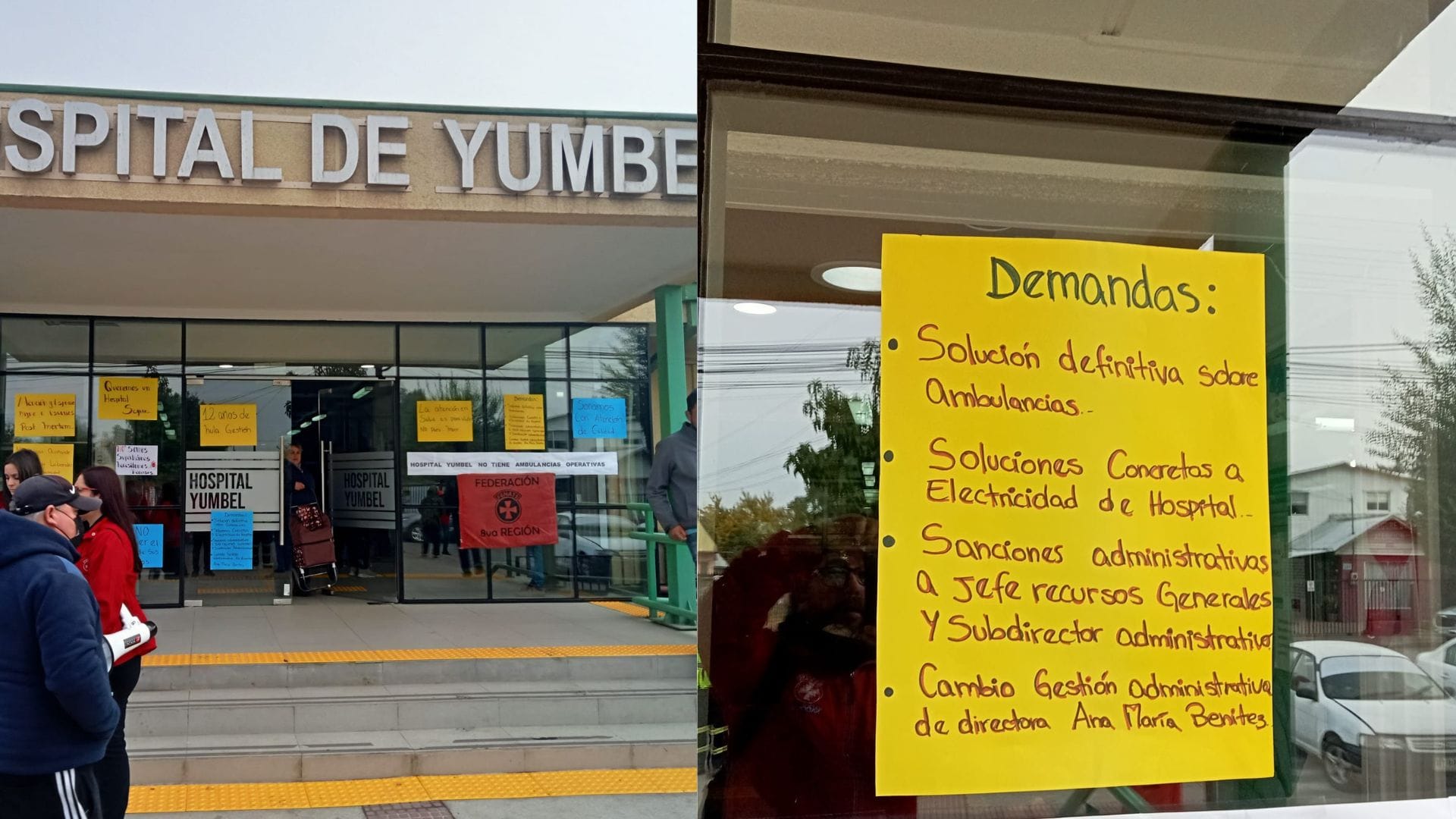 Funcionarios del Hospital de Yumbel paralizan por falta de ambulancias
