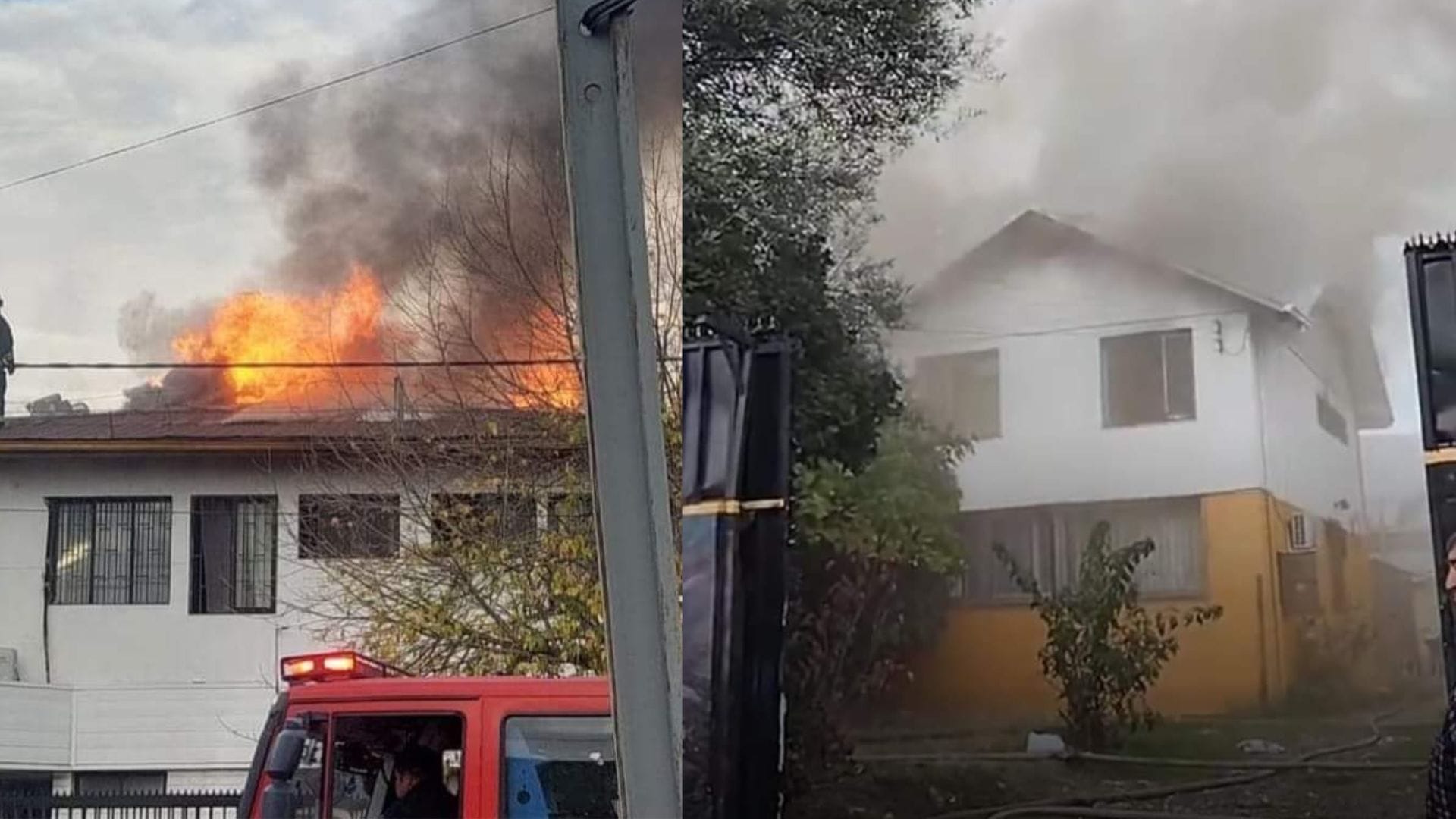 Incendio estructural afecta a residencia de menores en Chillán