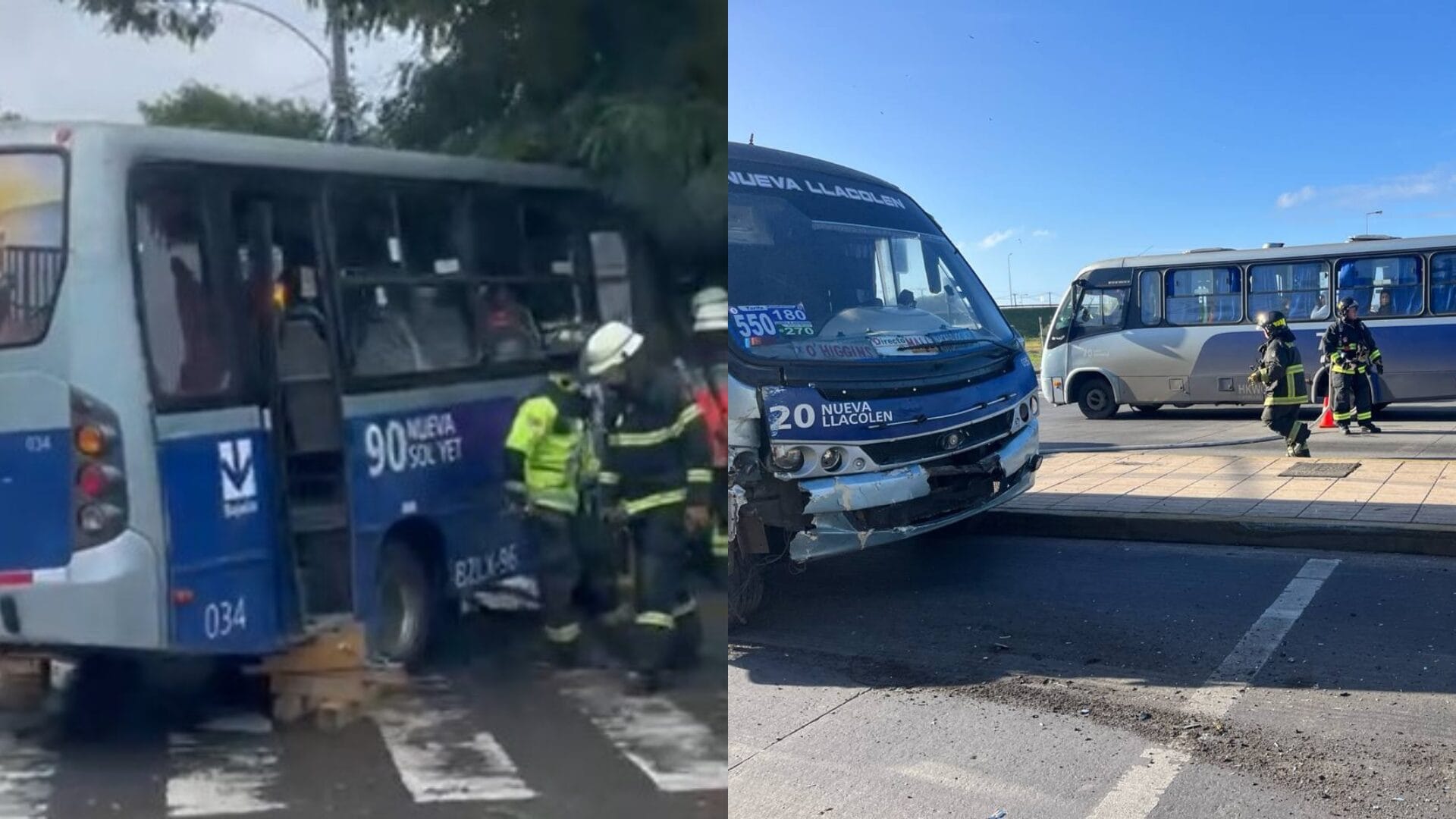Doble choque en el Biobío: Dos microbuses protagonizan accidentes de tránsito con múltiples heridos