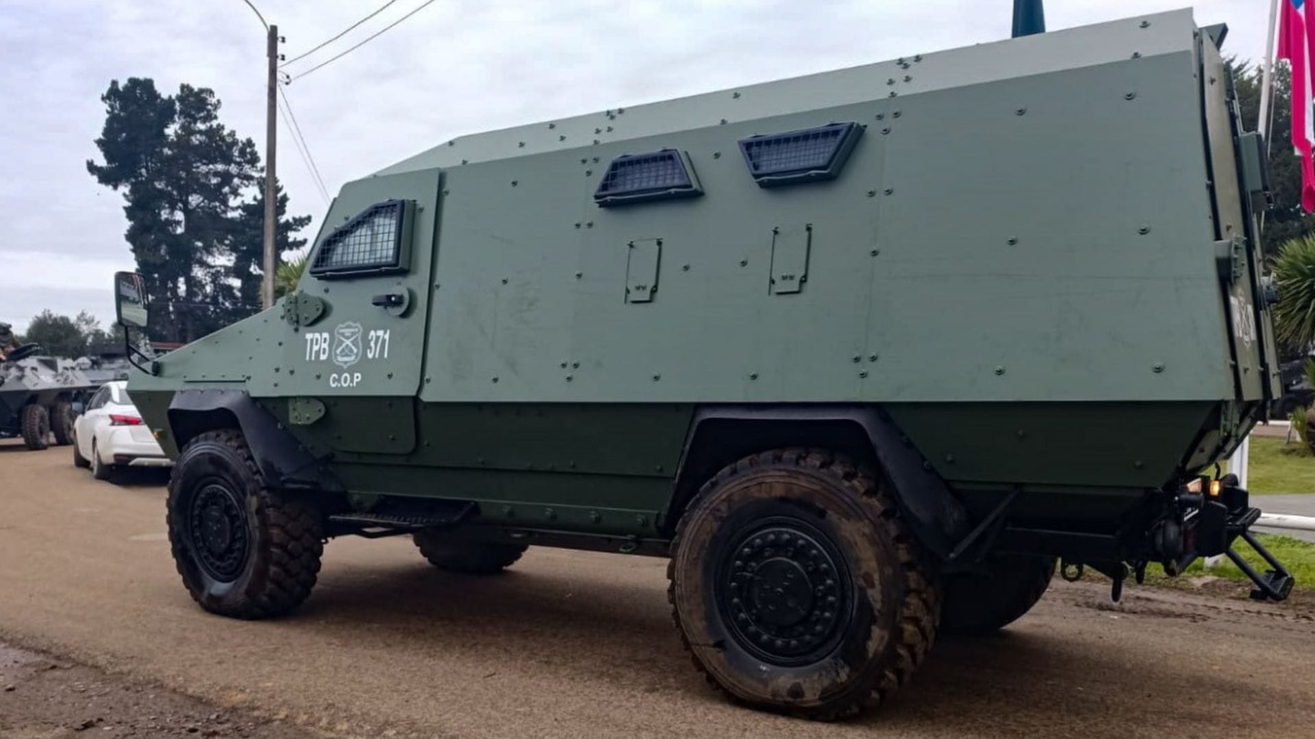 Llegó el primero de cinco grandes blindados Bastión para Carabineros de la Provincia de Arauco