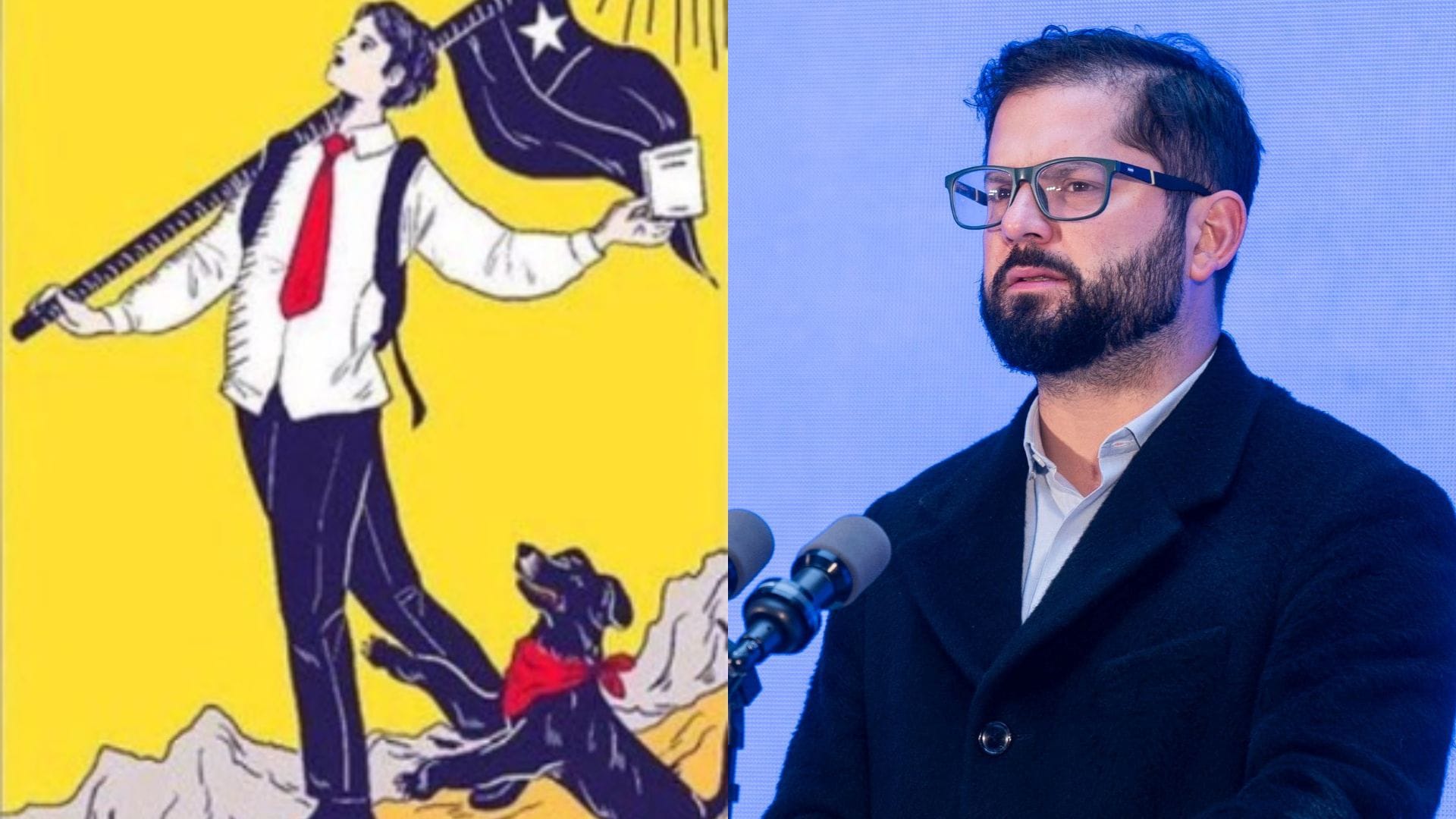 Acusan al presidente Boric de usar sticker de “Negro matapacos” en su notebook durante su época como diputado