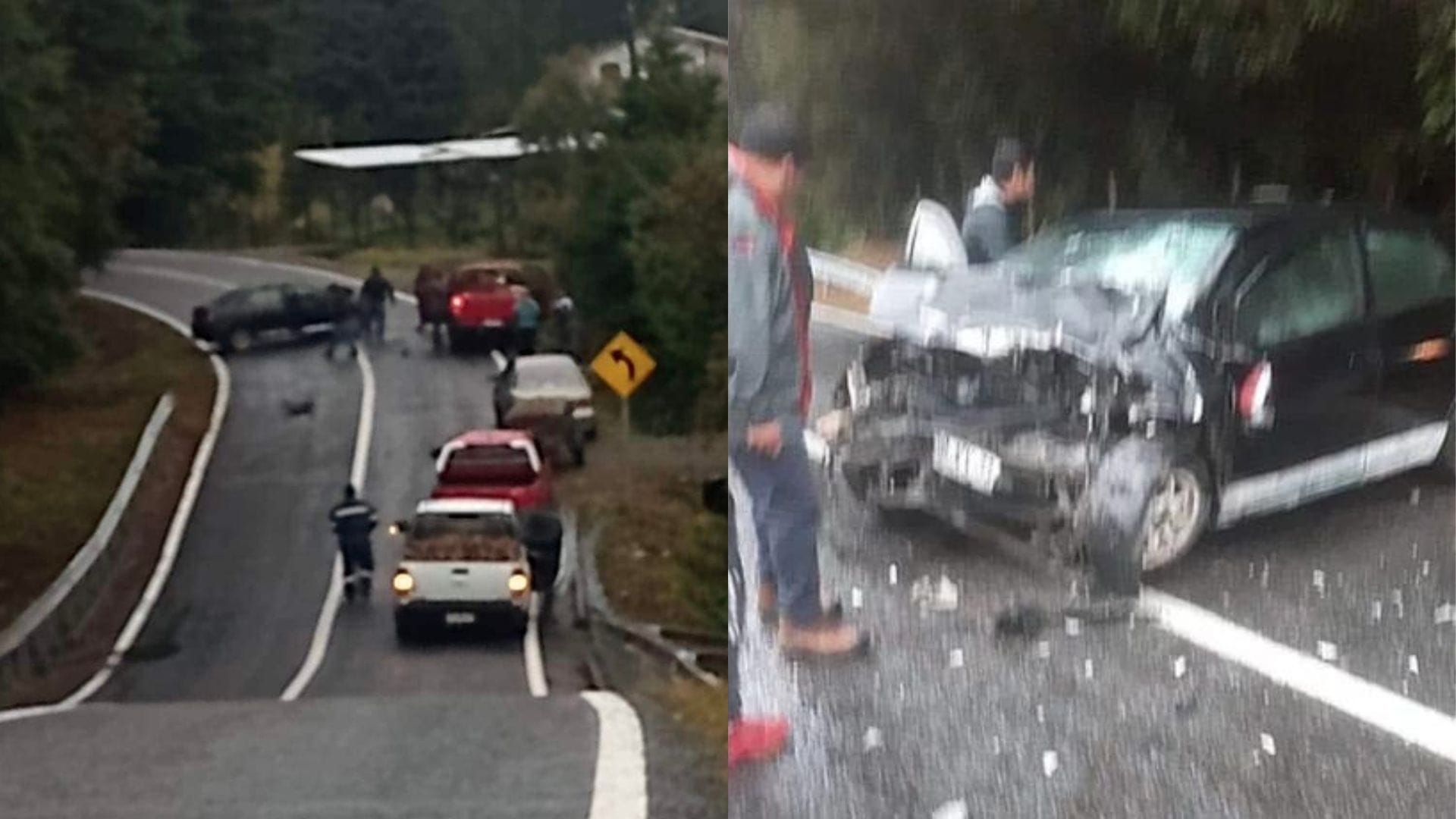 Conductor fallece y tres personas resultan heridas tras colisión frontal de alta energía en ruta de Puerto Varas
