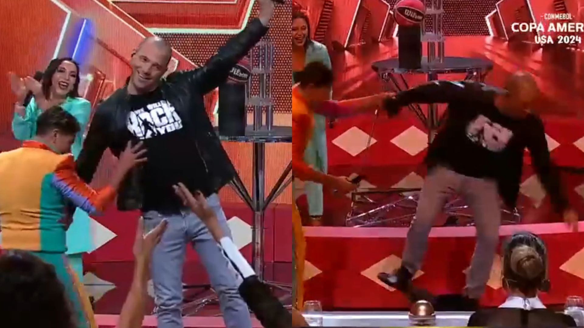 La fea caída que sufrió Julián Elfenbein mientras animaba “Got Talent”