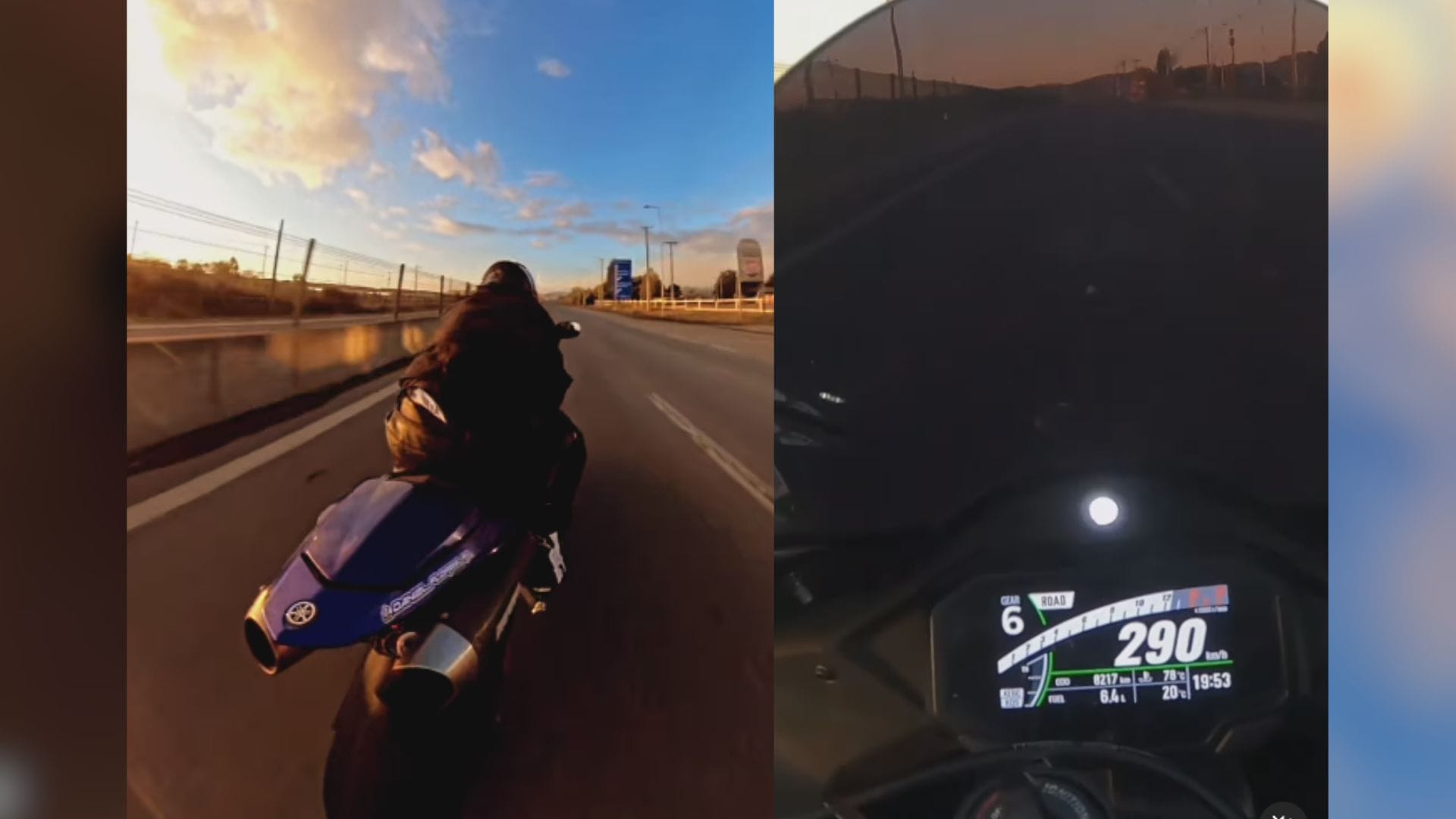 Rápido y furioso: Motociclista se registra manejando a 290 km/h por ruta del Biobío