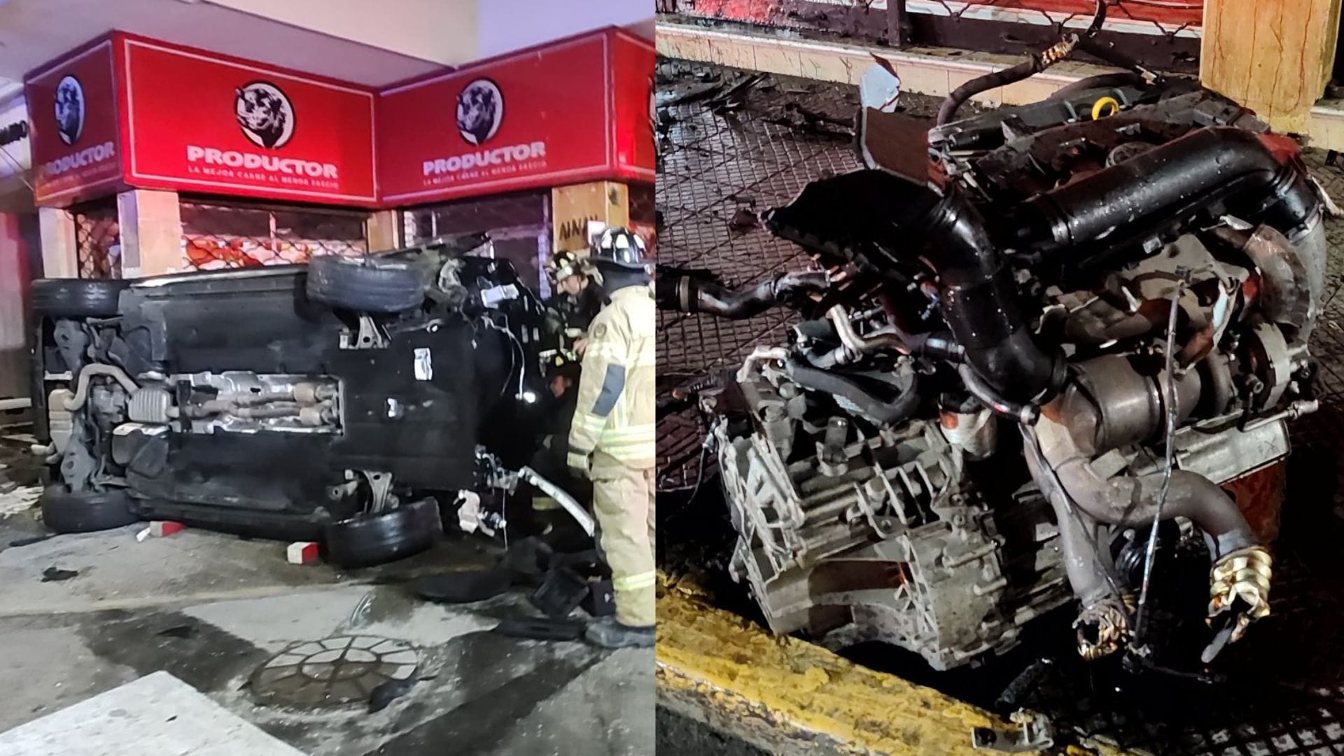 Se salió el motor de su vehículo: Conductor de auto de lujo manejaba ebrio a 150 km/h y chocó con furgón en Providencia