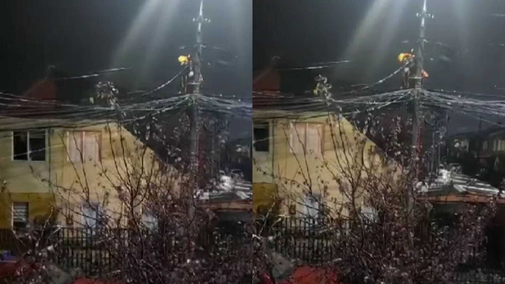 Celebran a trabajador que reparó servicio eléctrico en Talcahuano en plena tormenta