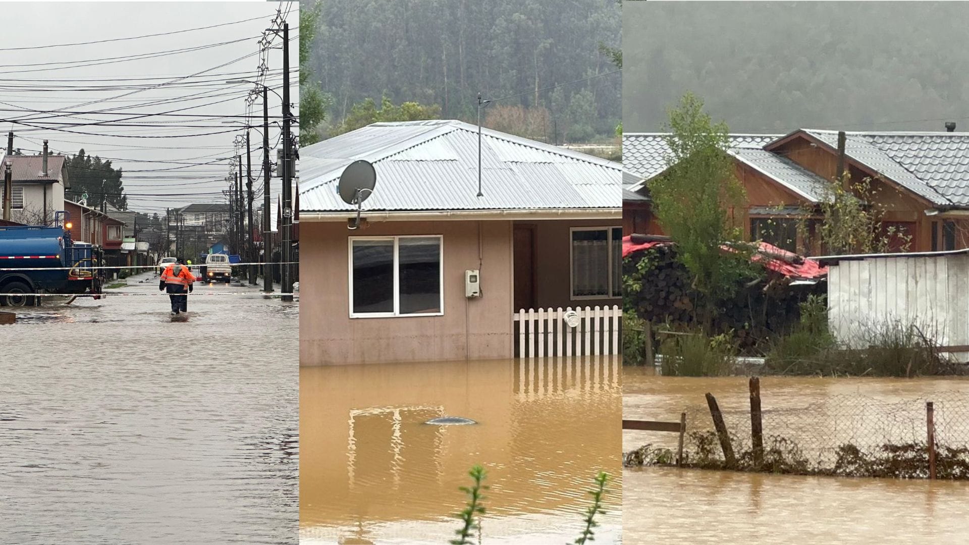 Gran Concepción en Alerta Roja: Intensas lluvias y desbordes afectan a más de 1800 viviendas en el Biobío