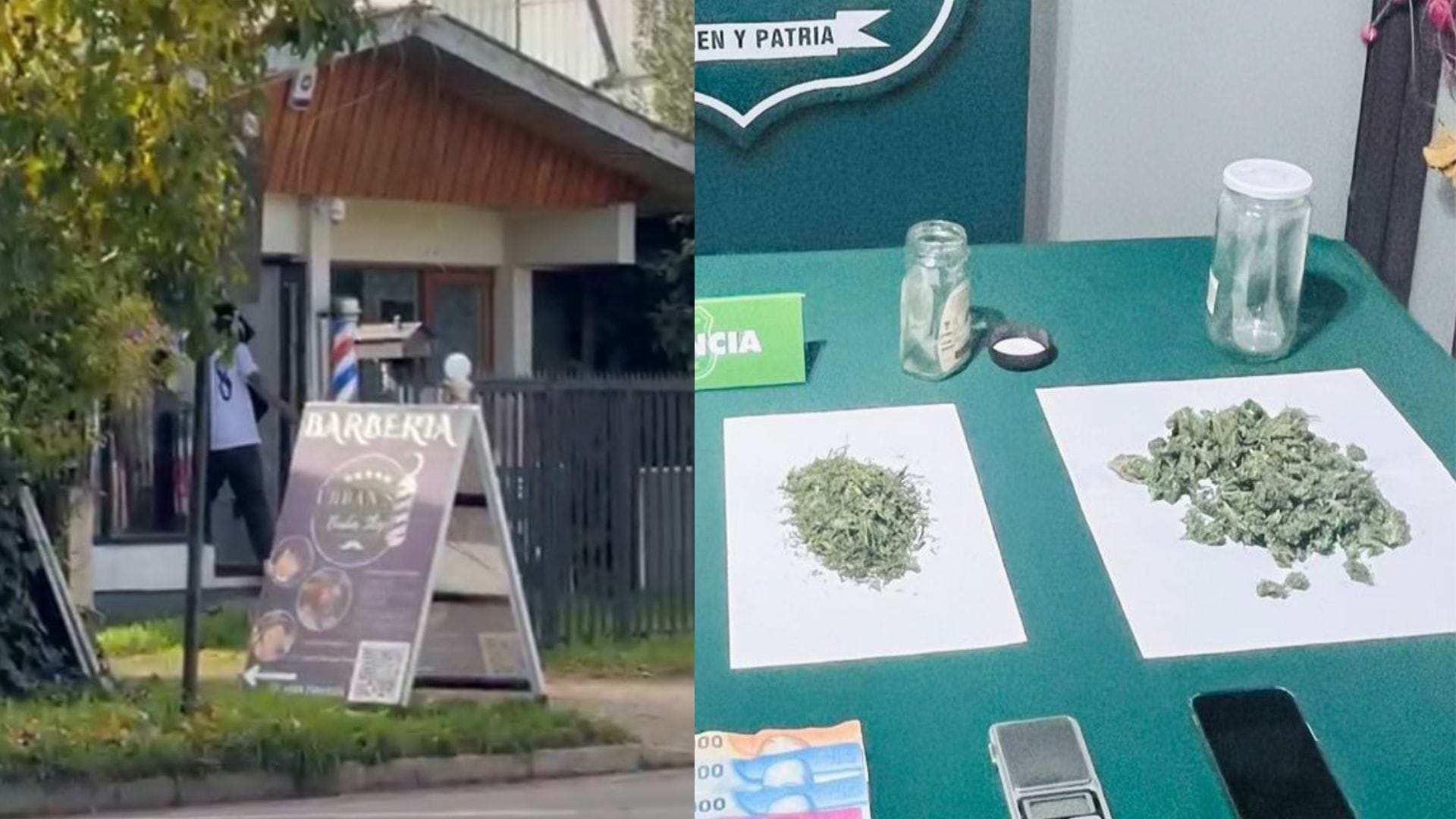 Detectan barbería usada para el tráfico de drogas en concurrido barrio de Temuco: Un detenido