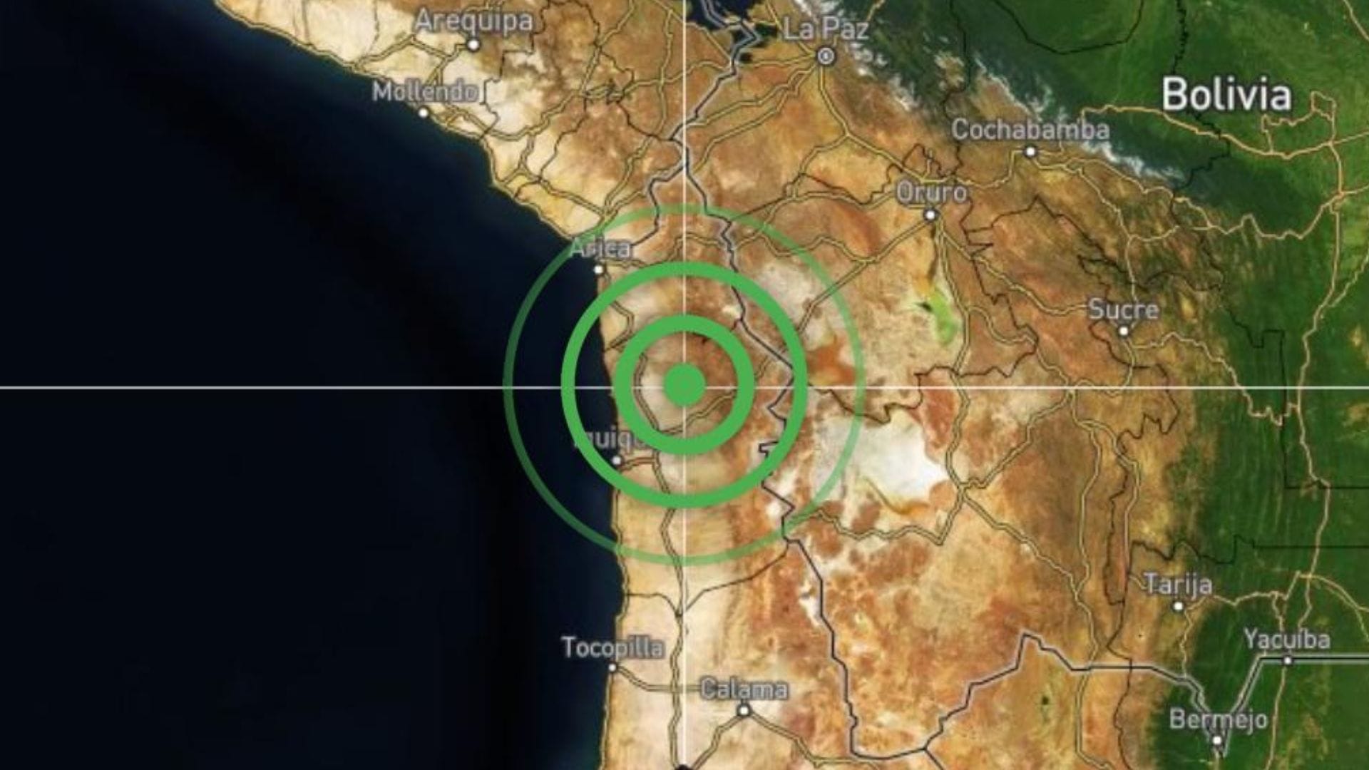 Sismo sacude a la región de Tarapacá en el norte grande de Chile