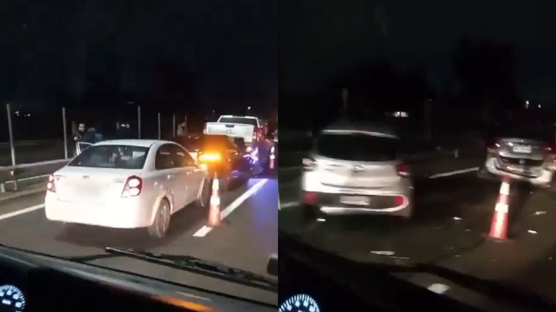 Colisión en cadena afecta a 8 autos en la Ruta 68: Gran congestión vehicular en entrada a Santiago