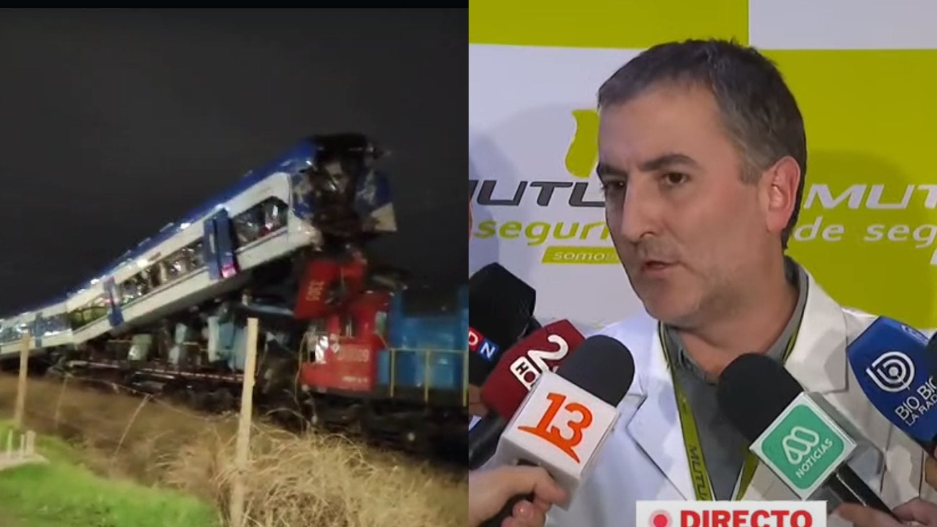 Mutual informa el parte médico de los nueve heridos en trágico choque de trenes en San Bernardo